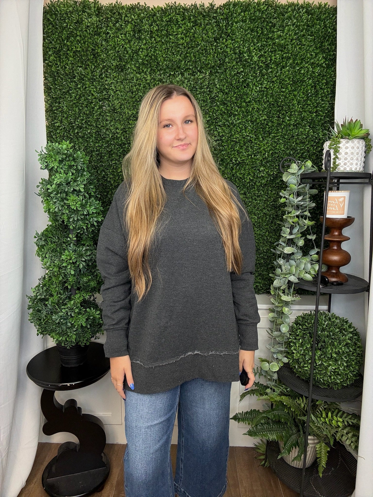 MELANGE LA JOLLA TOP - BLACK