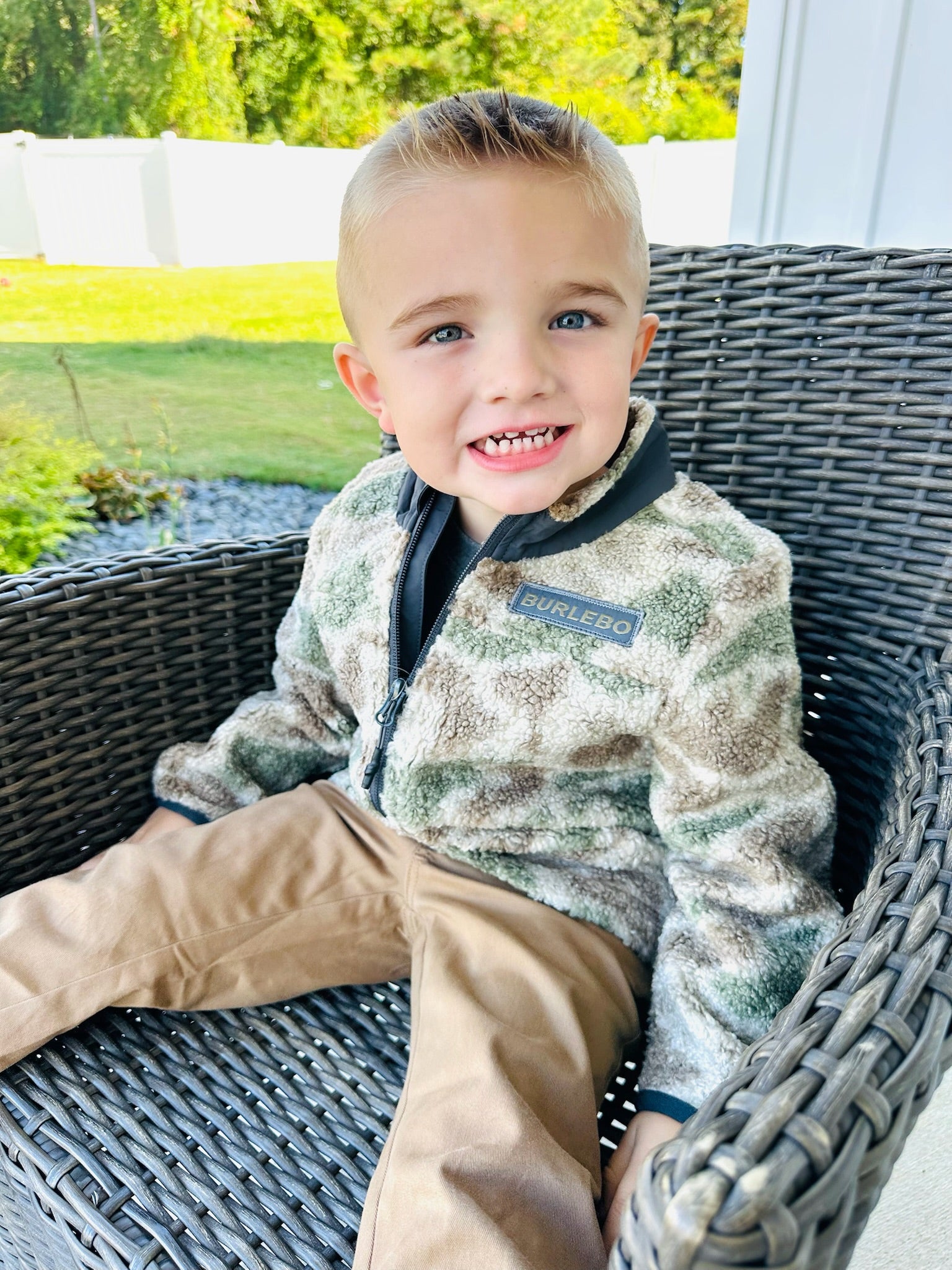 TODDLER - SHERPA FULL ZIP JACKET - ALPINE CAMO