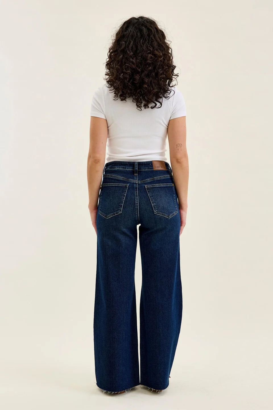 Petite - Dark Wash Wide Leg Jeans