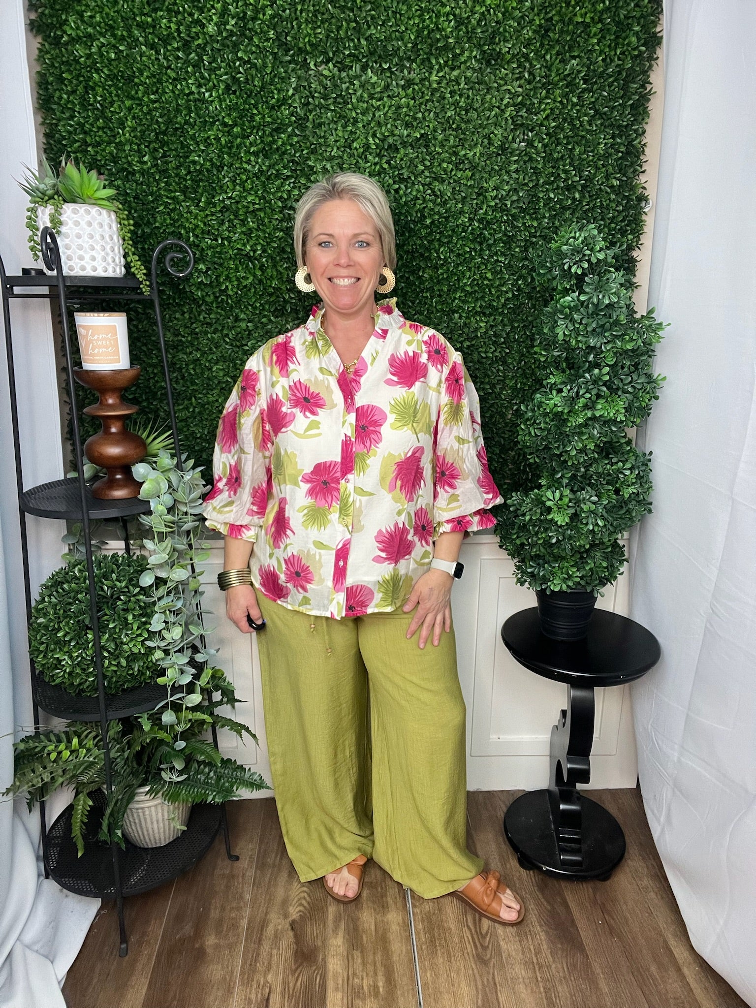 Pink Petal Breeze Ruffle Blouse