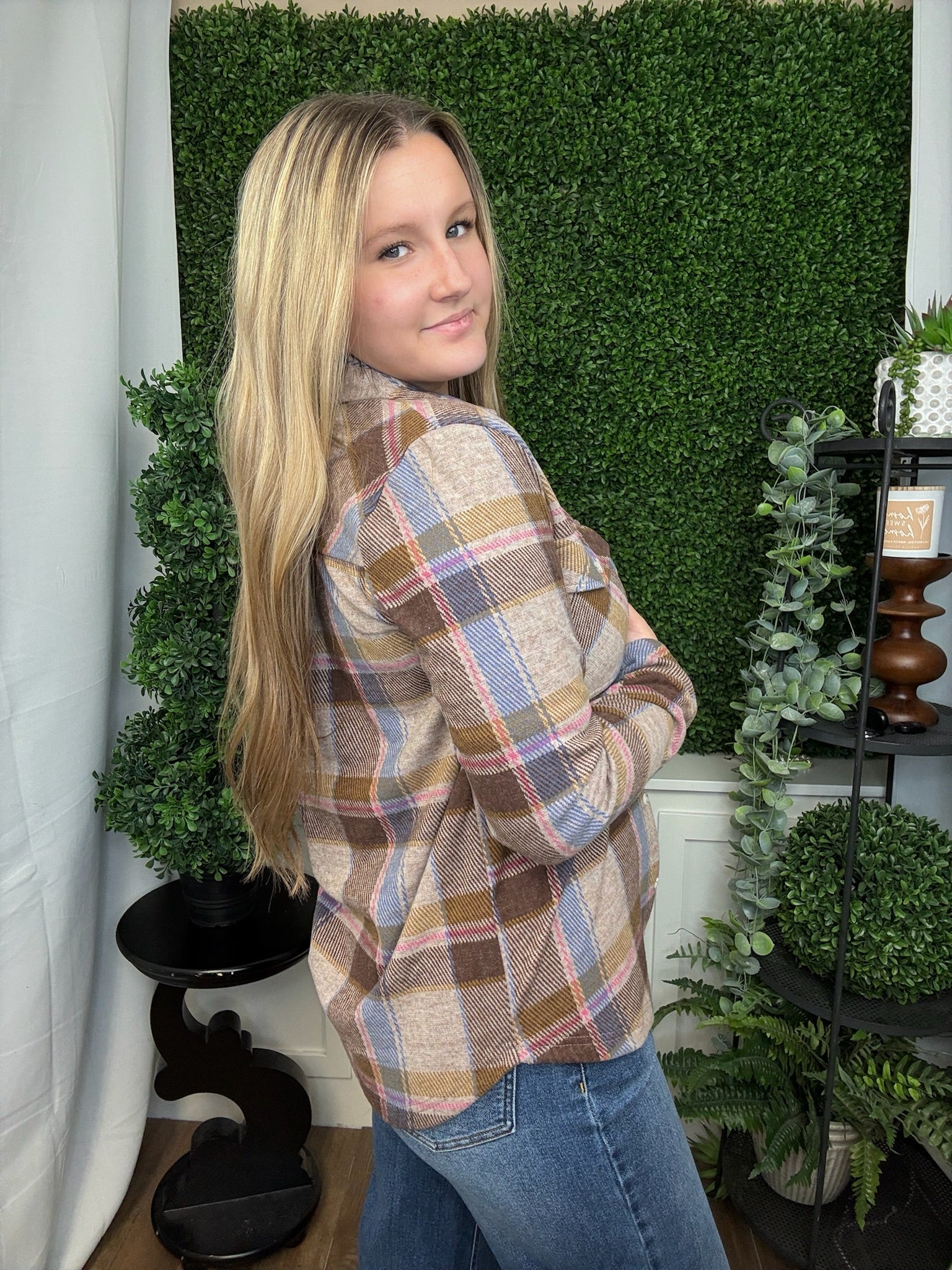 CASSIAN SHIRT SAND BROWN PLAID