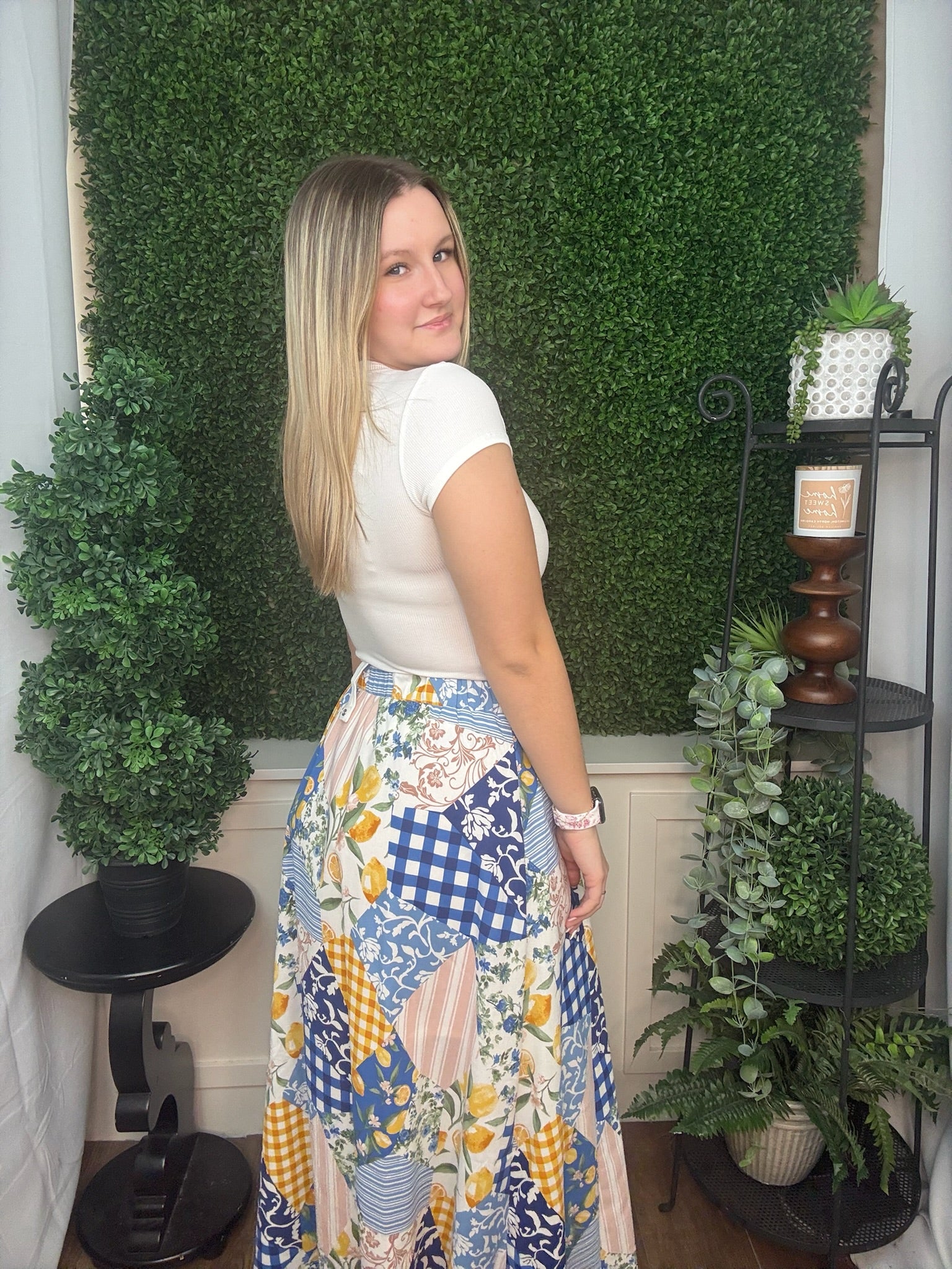 Sunlit Patchwork Picnic Skirt