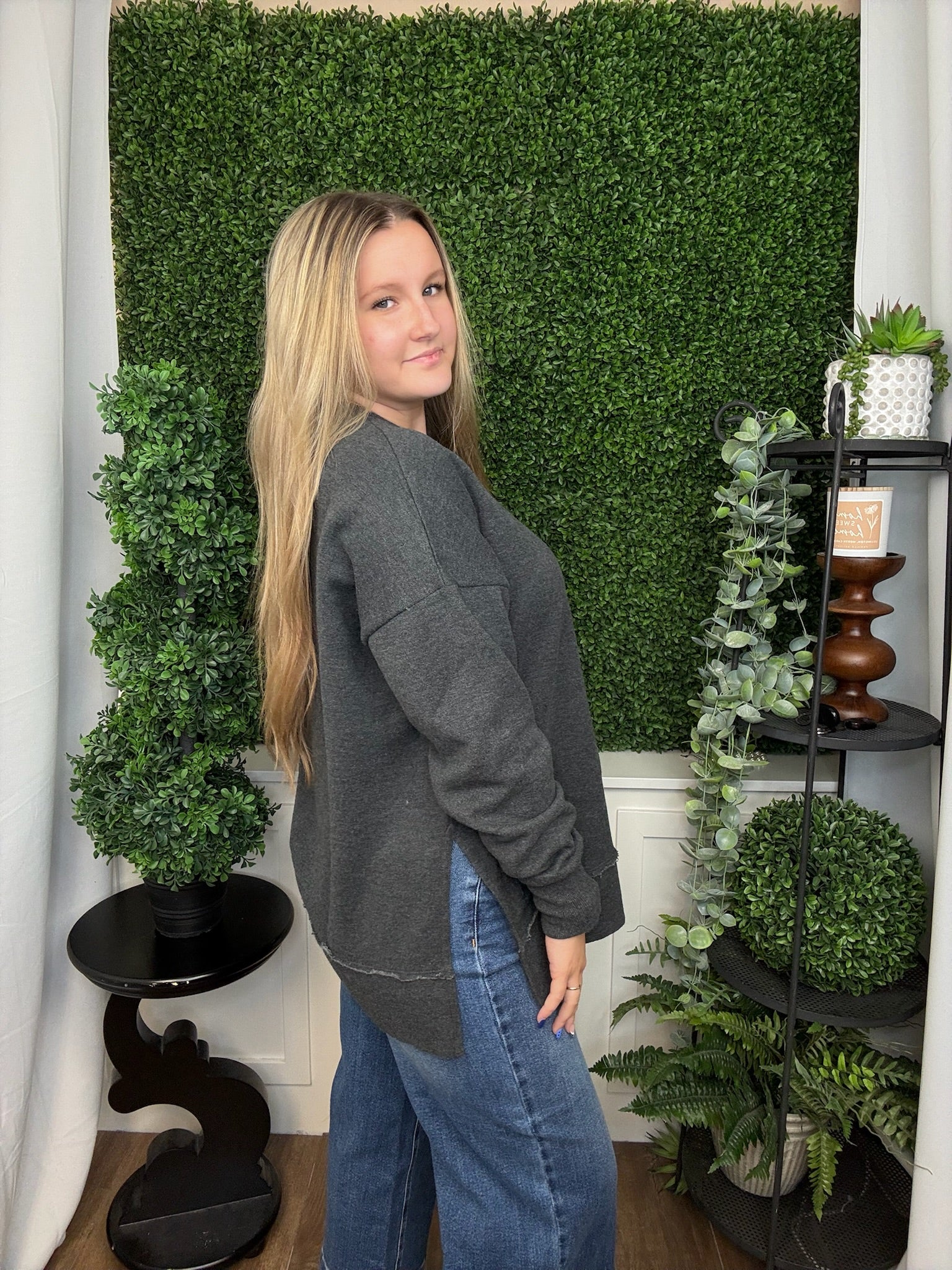 MELANGE LA JOLLA TOP - BLACK