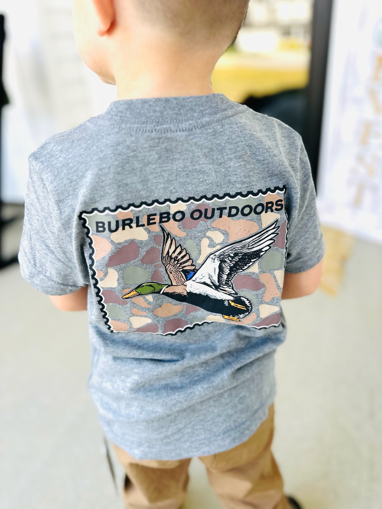 YOUTH - MALLARD DUCK STAMP SS TEE - DARK HEATHER GREY