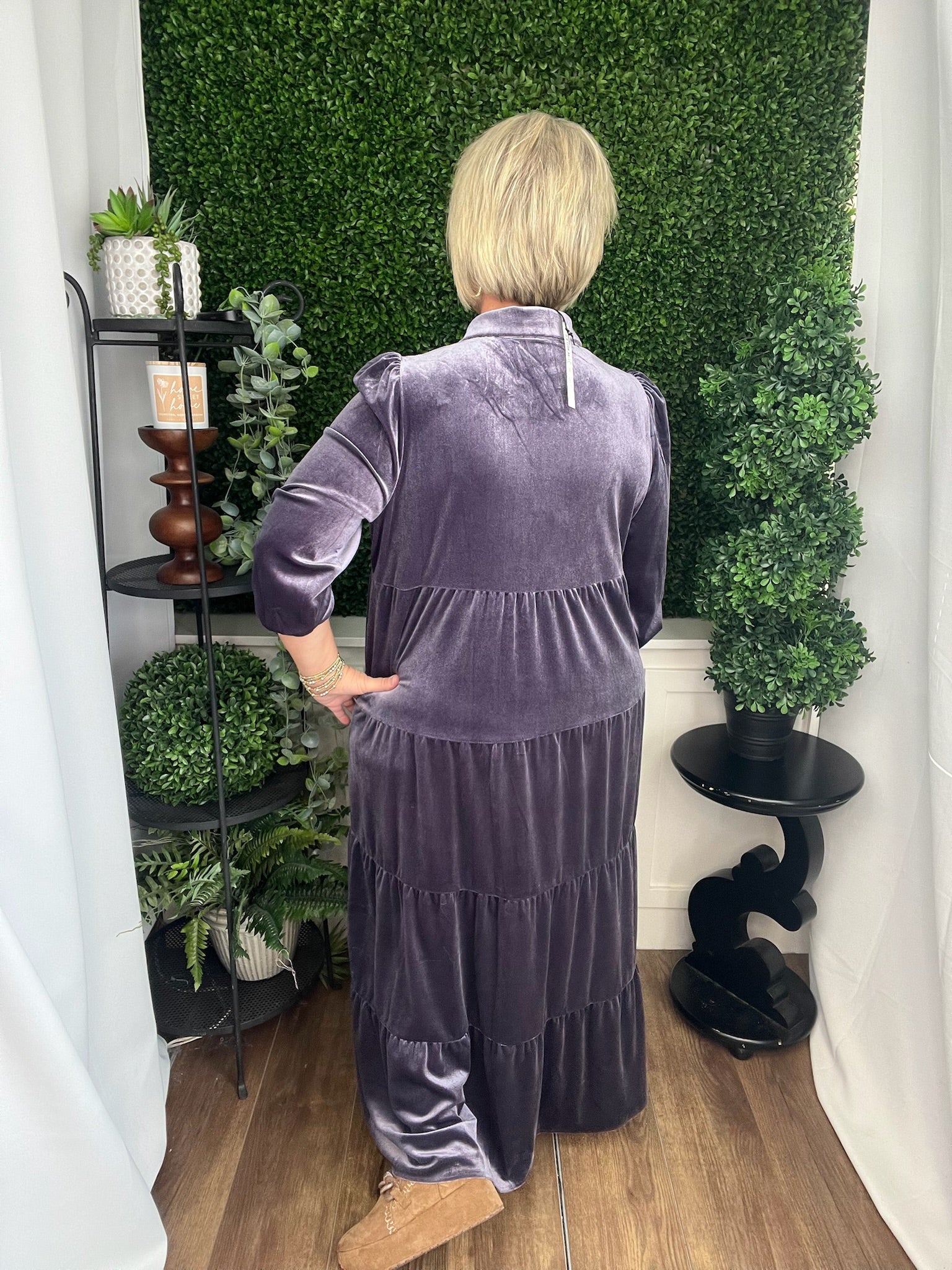 ROMANCE IMAGINED VELOUR DRESS - MULBERRY