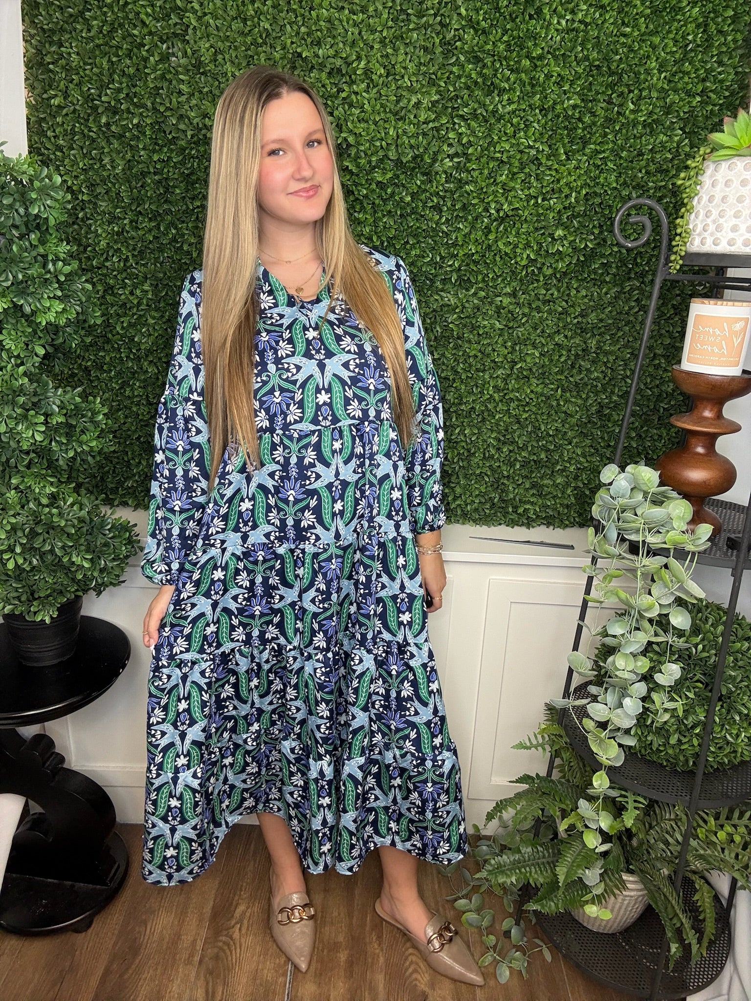 CHRISTINA DRESS GOSSAMER WINGS - NAVY