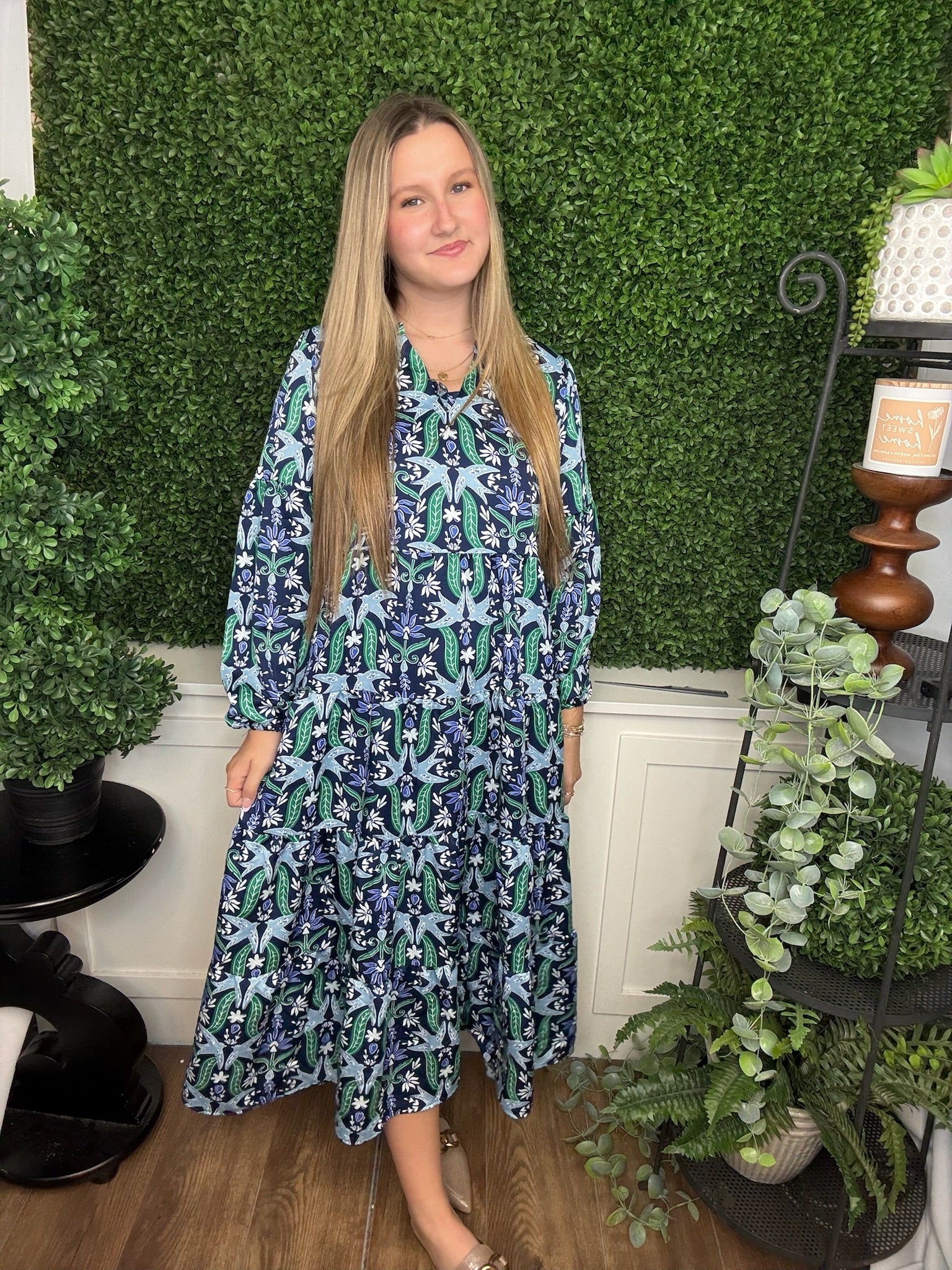 CHRISTINA DRESS GOSSAMER WINGS - NAVY