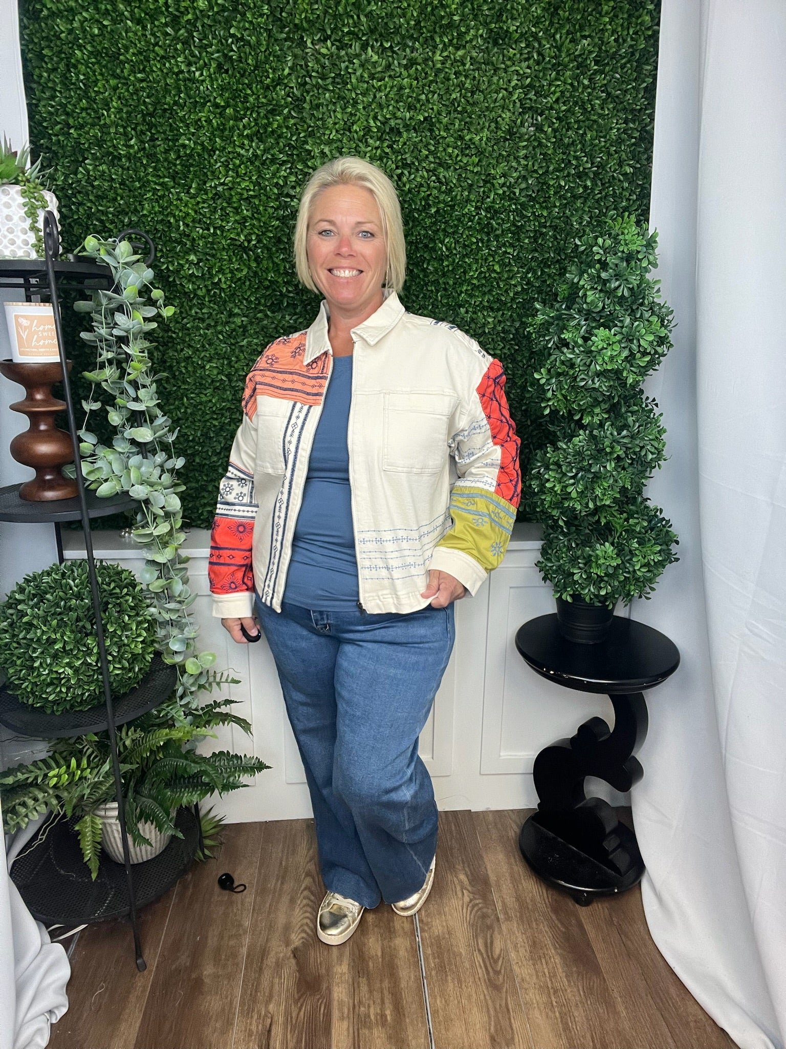 EMBROIDERED SHIRT JACKET MULTI