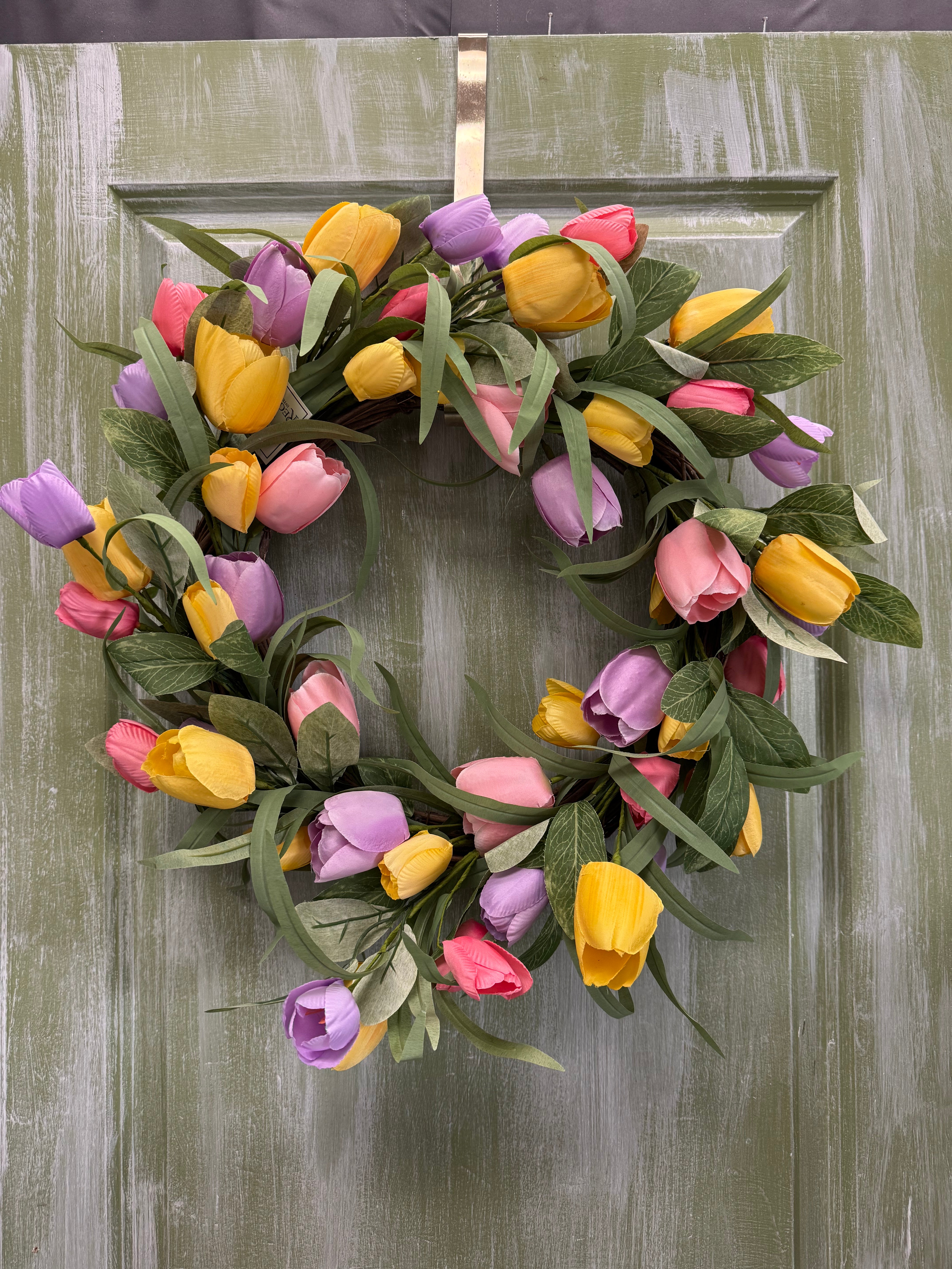 TULIP GARDEN WREATH 24"