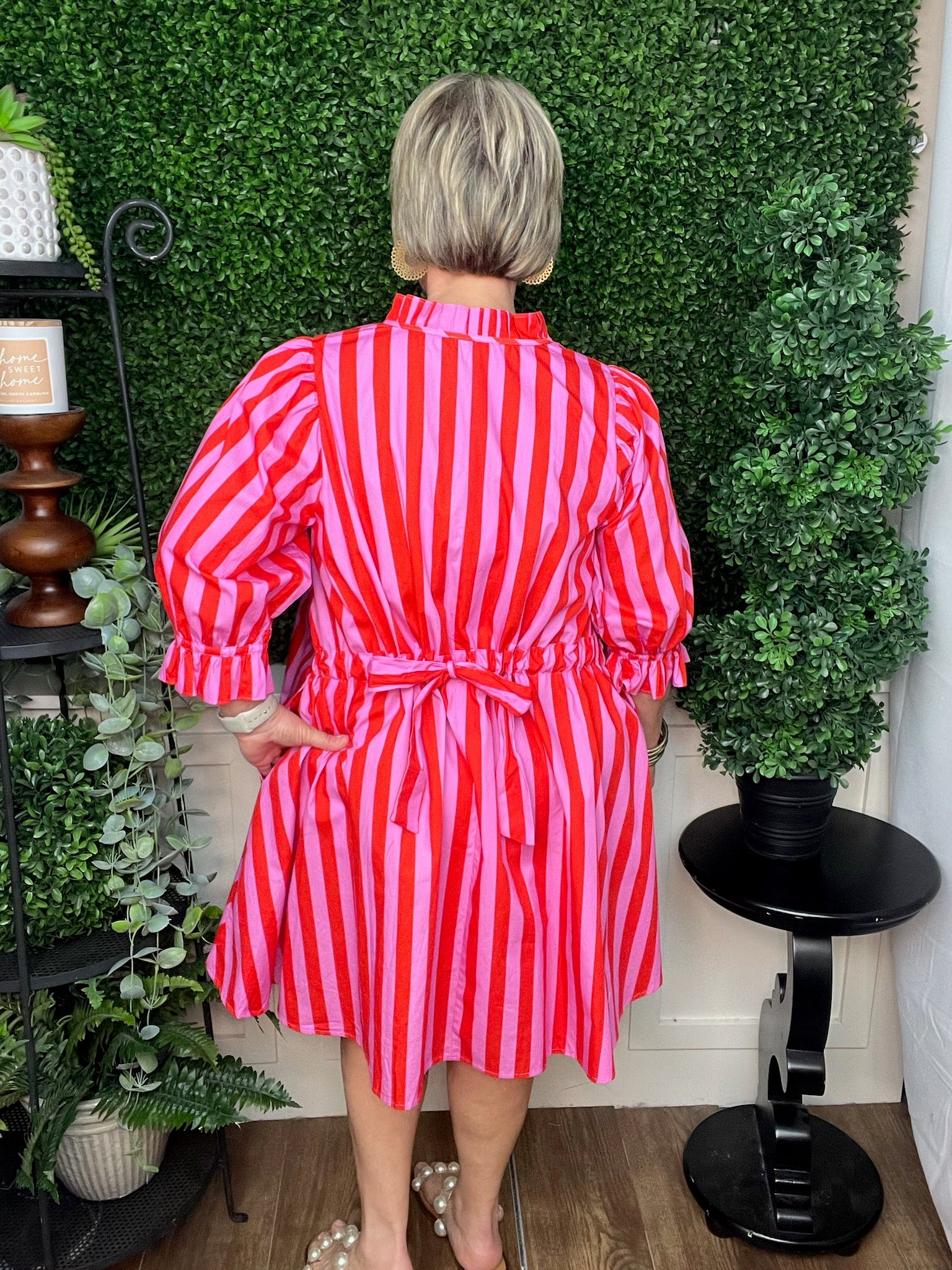 Mini Pink Stripped Dress