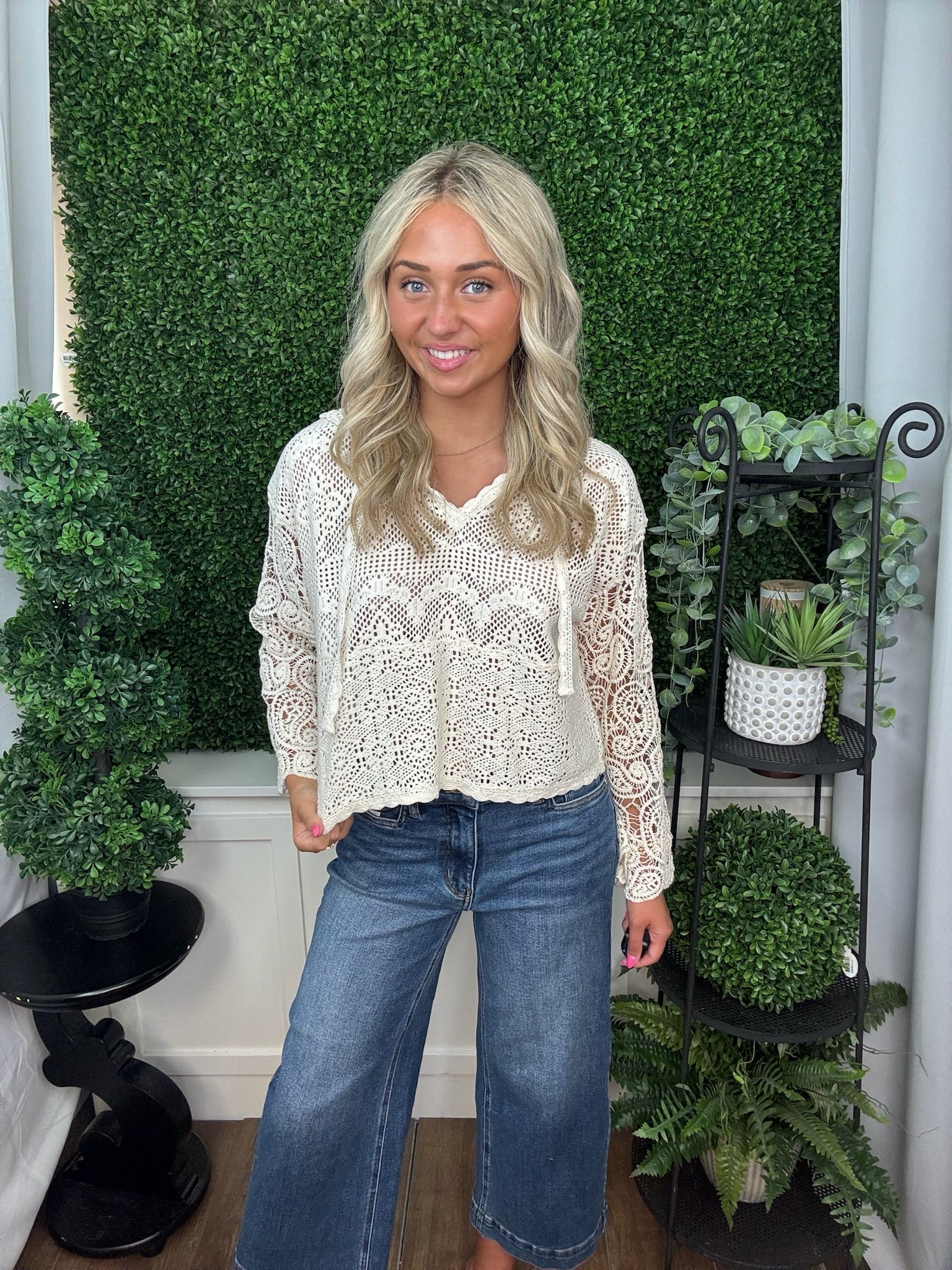 Ivory Crochet Lace Blouse