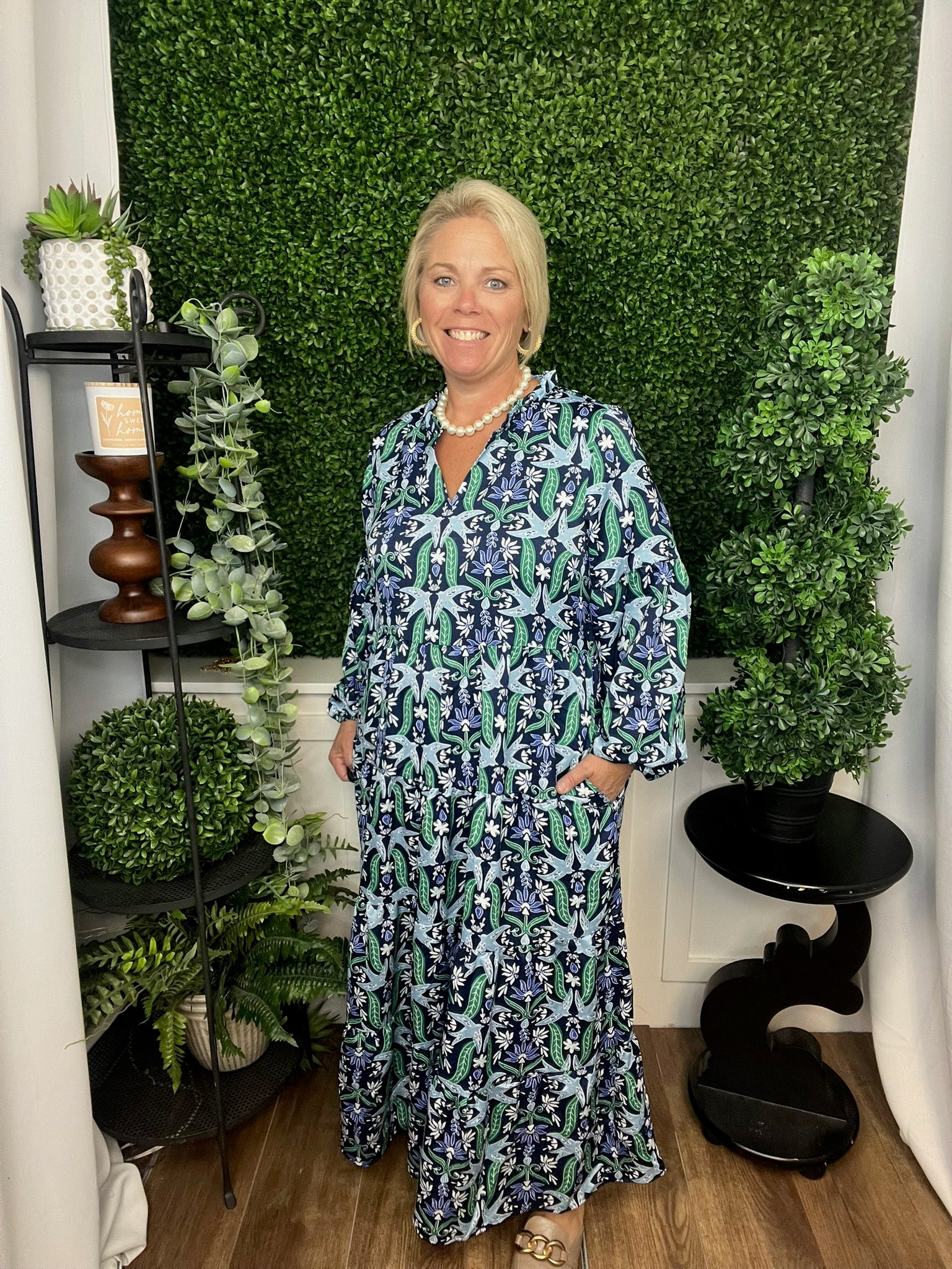 CHRISTINA DRESS GOSSAMER WINGS - NAVY