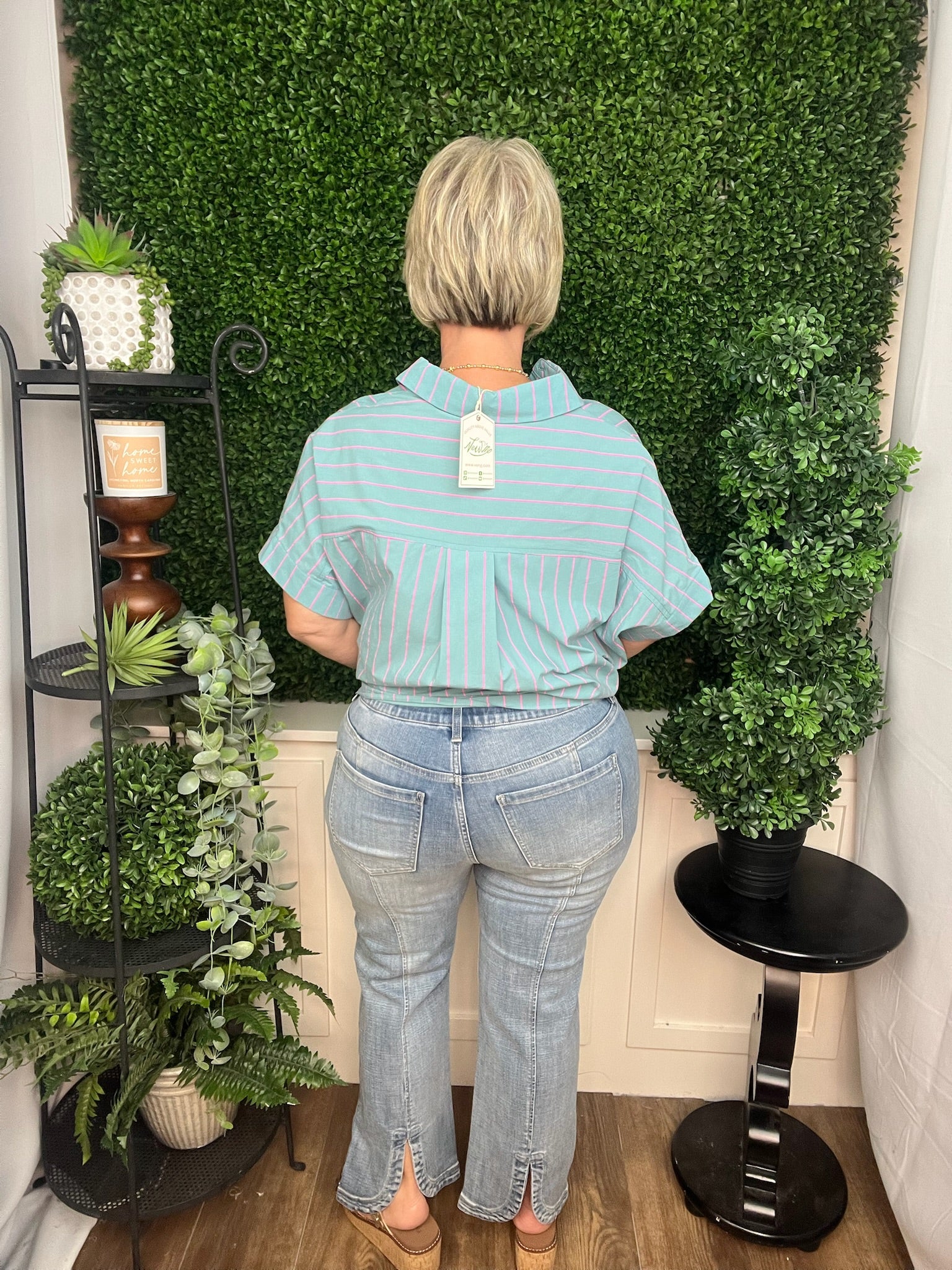 GIA GLIDER CROP FLARE W/TULIP BACK SLIT - BRYCE CANYON