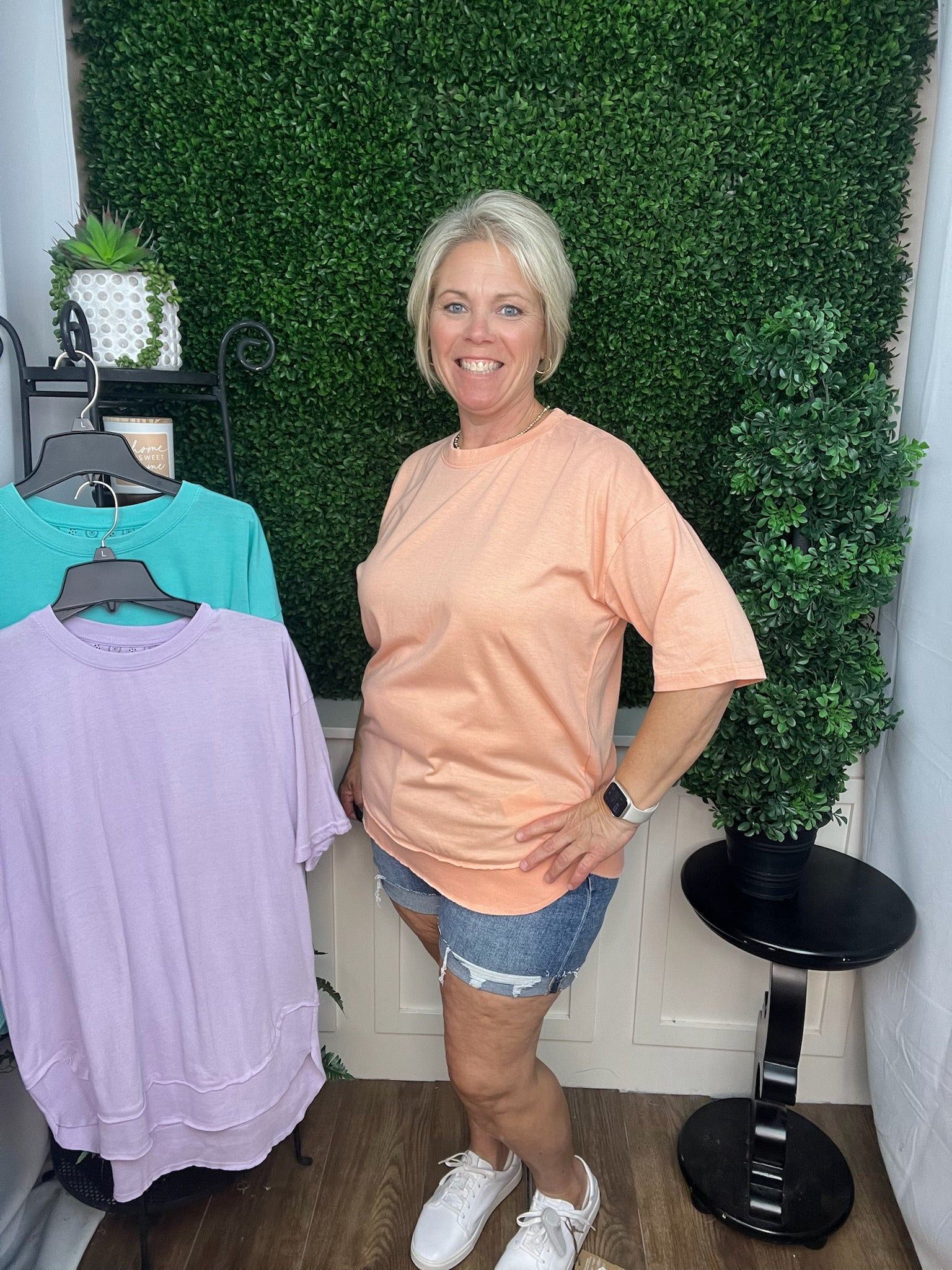 PONCHO TEE - CREAMSICLE