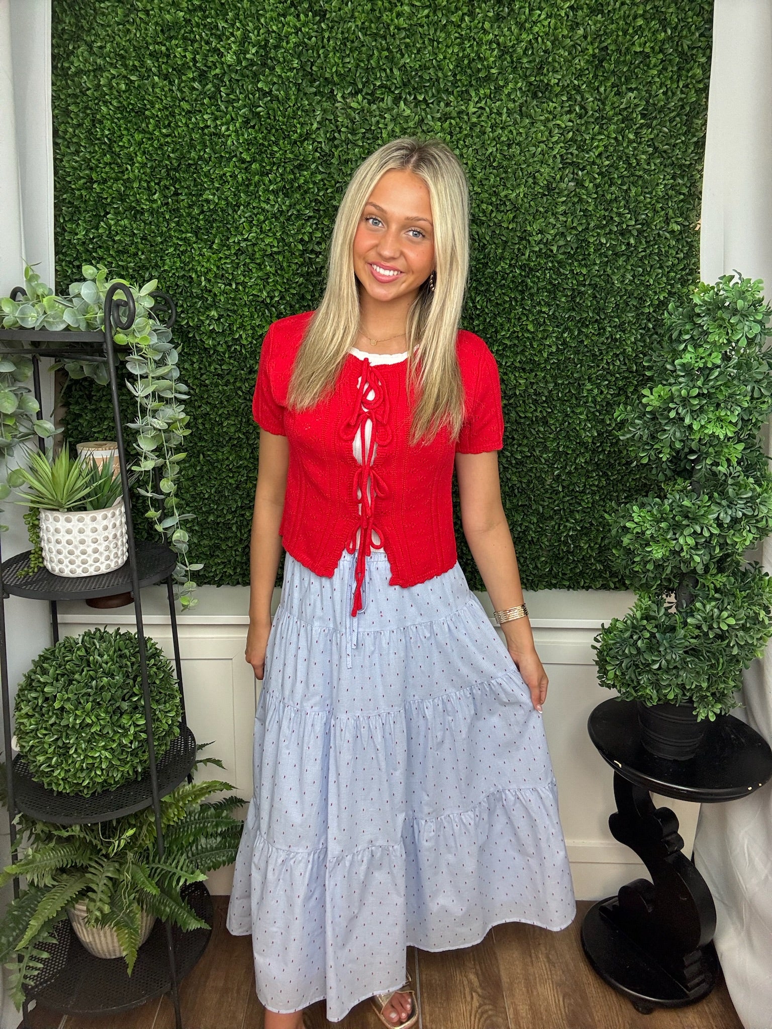 FLOWY MAXI SKIRT - BLUE MULTI