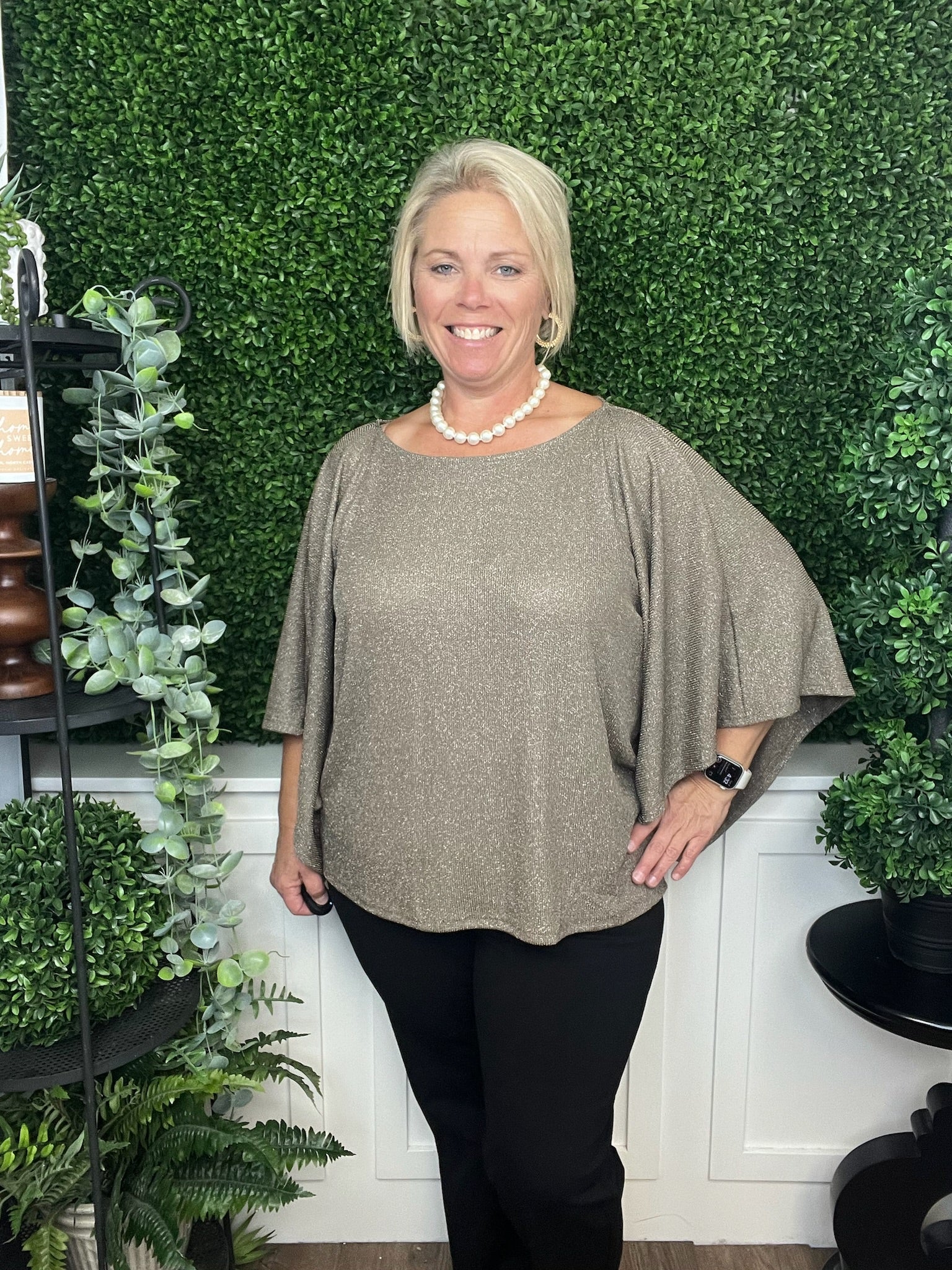 KIMINO SLV KNIT TOP - MOCHA