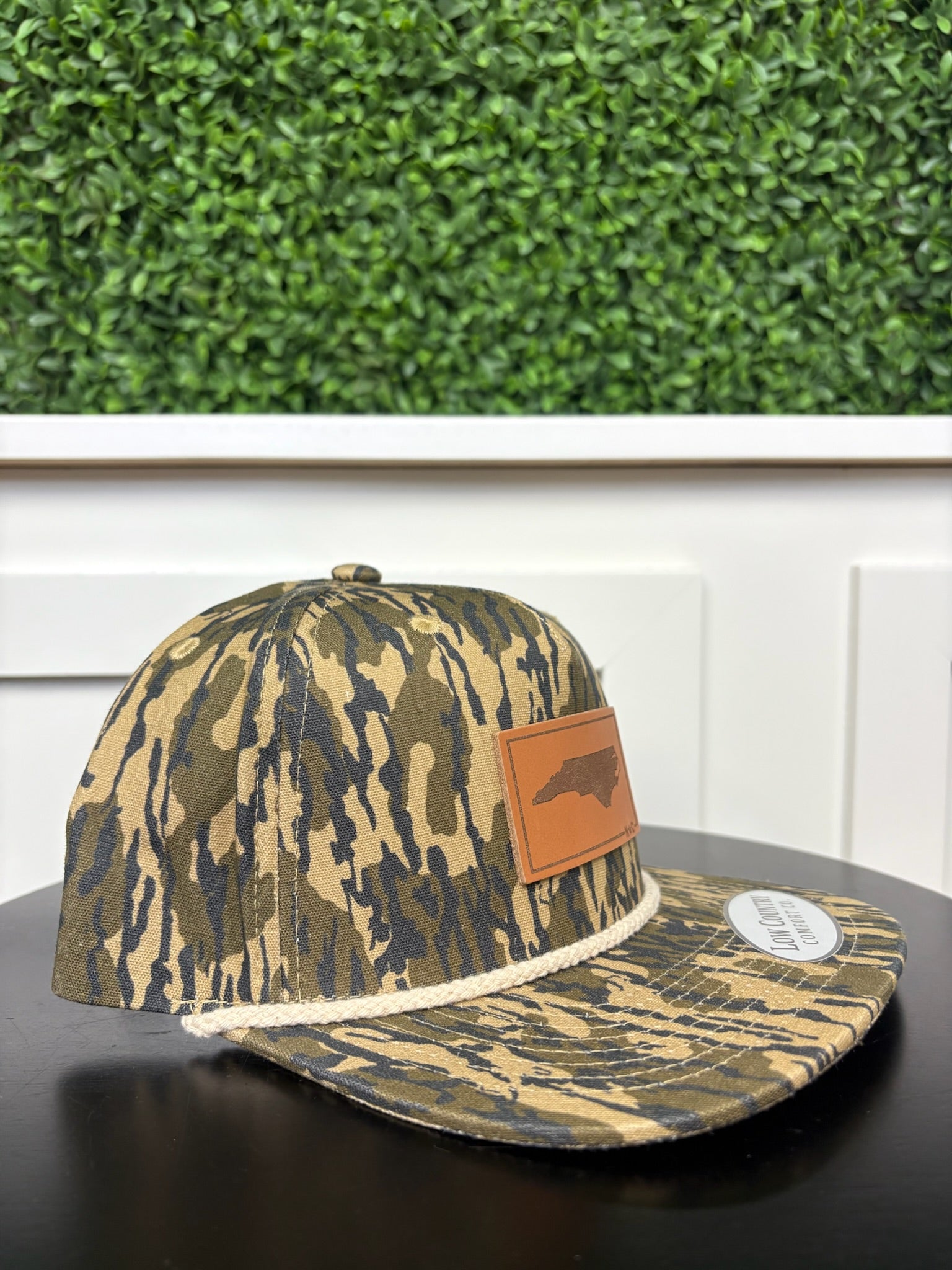 NC OUTLINE PATCH HAT BOTTOMLAND TAN ROPE
