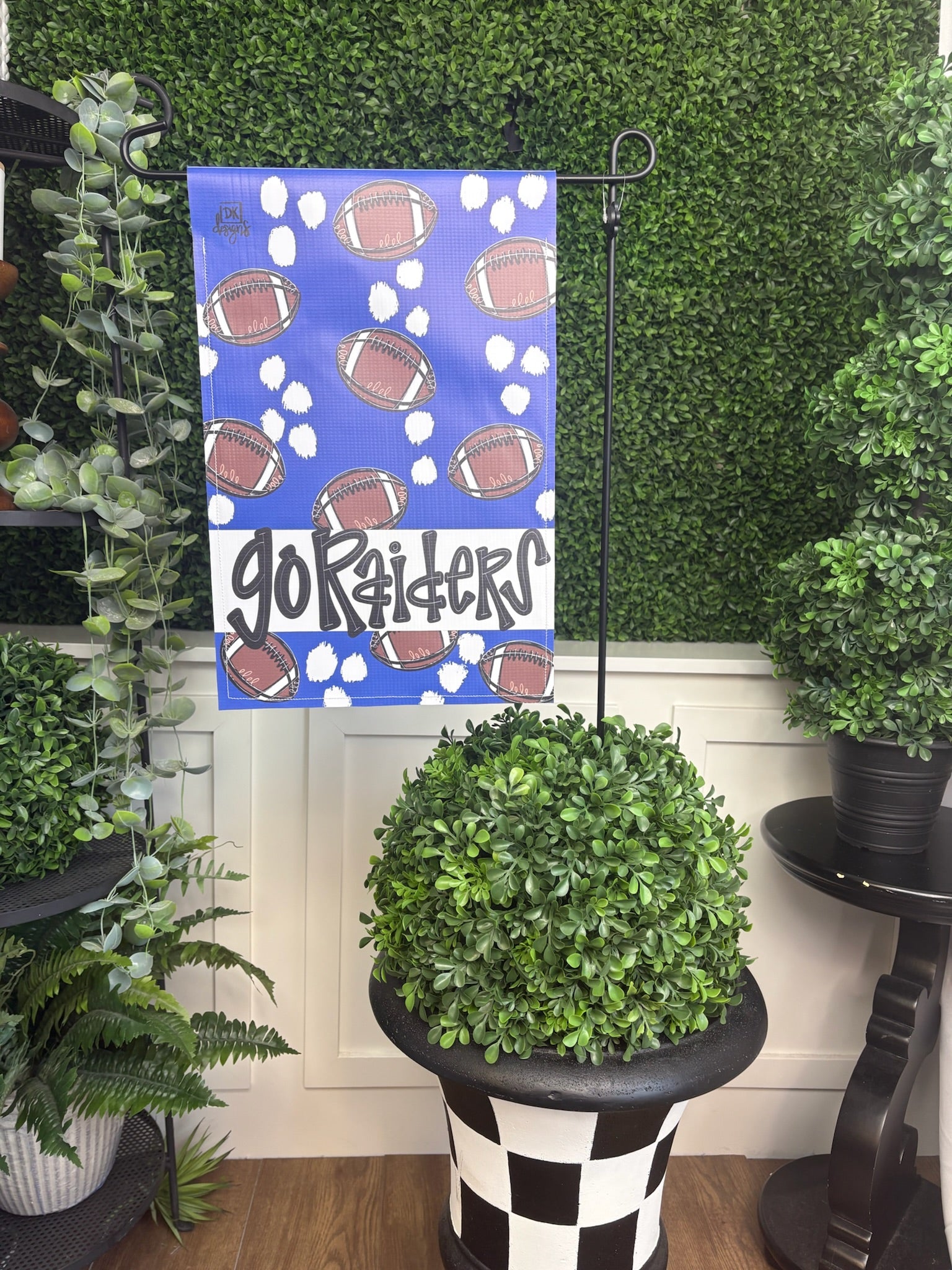 FOOTBALL GARDEN GLAM BLUE/WHITE - GO RAIDERS