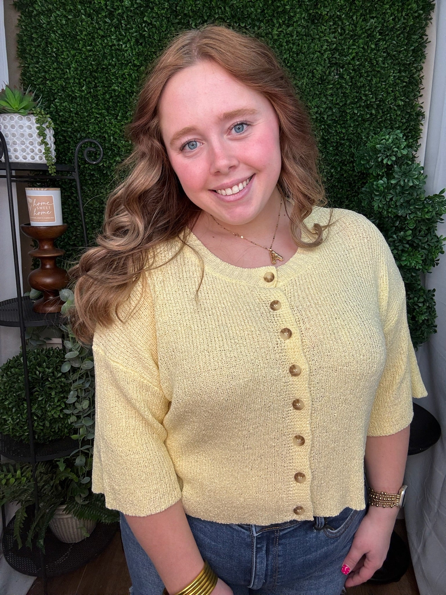 Button Front Knit Cardigan