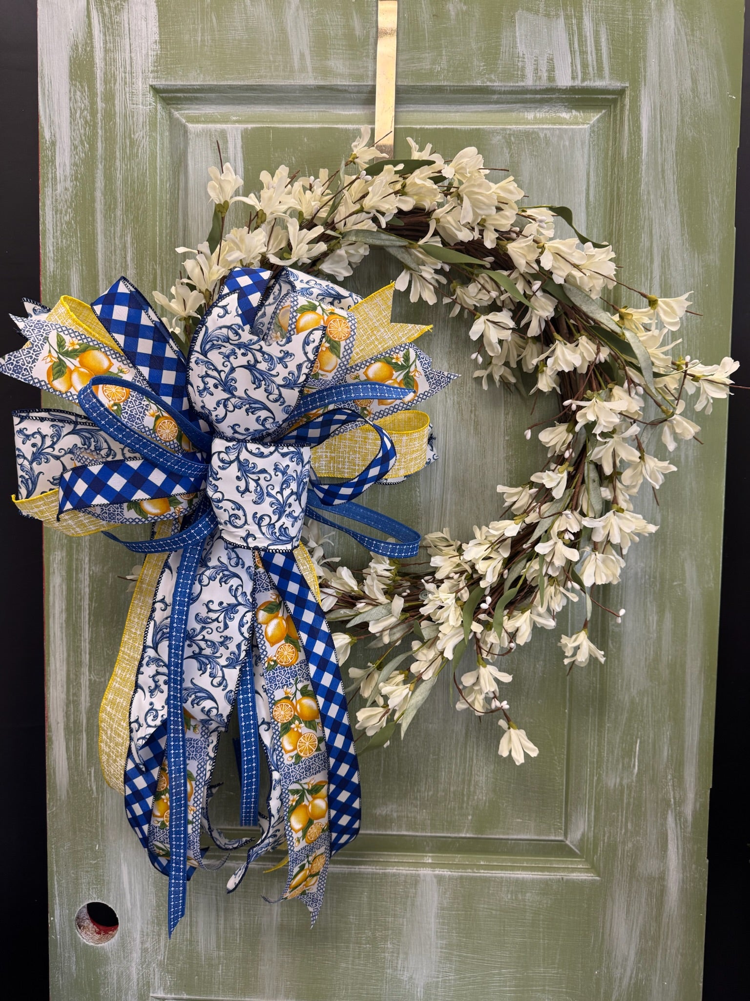 FALL FLORAL IVORY WREATH