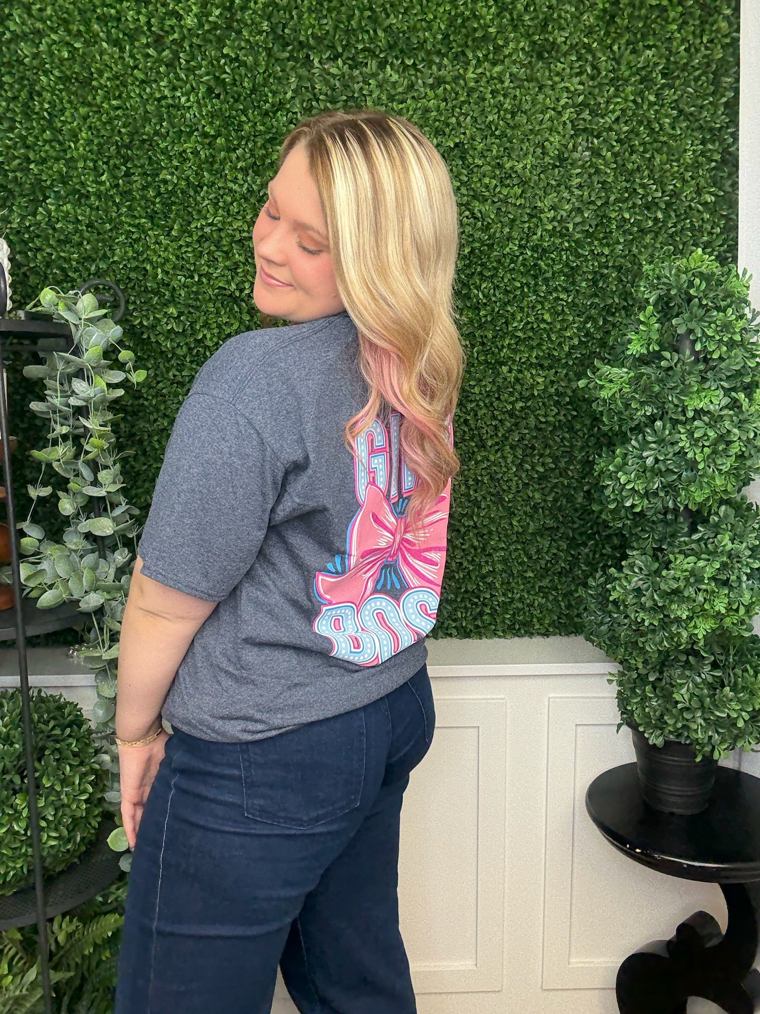 GIRL BOSS SS HEATHER NAVY