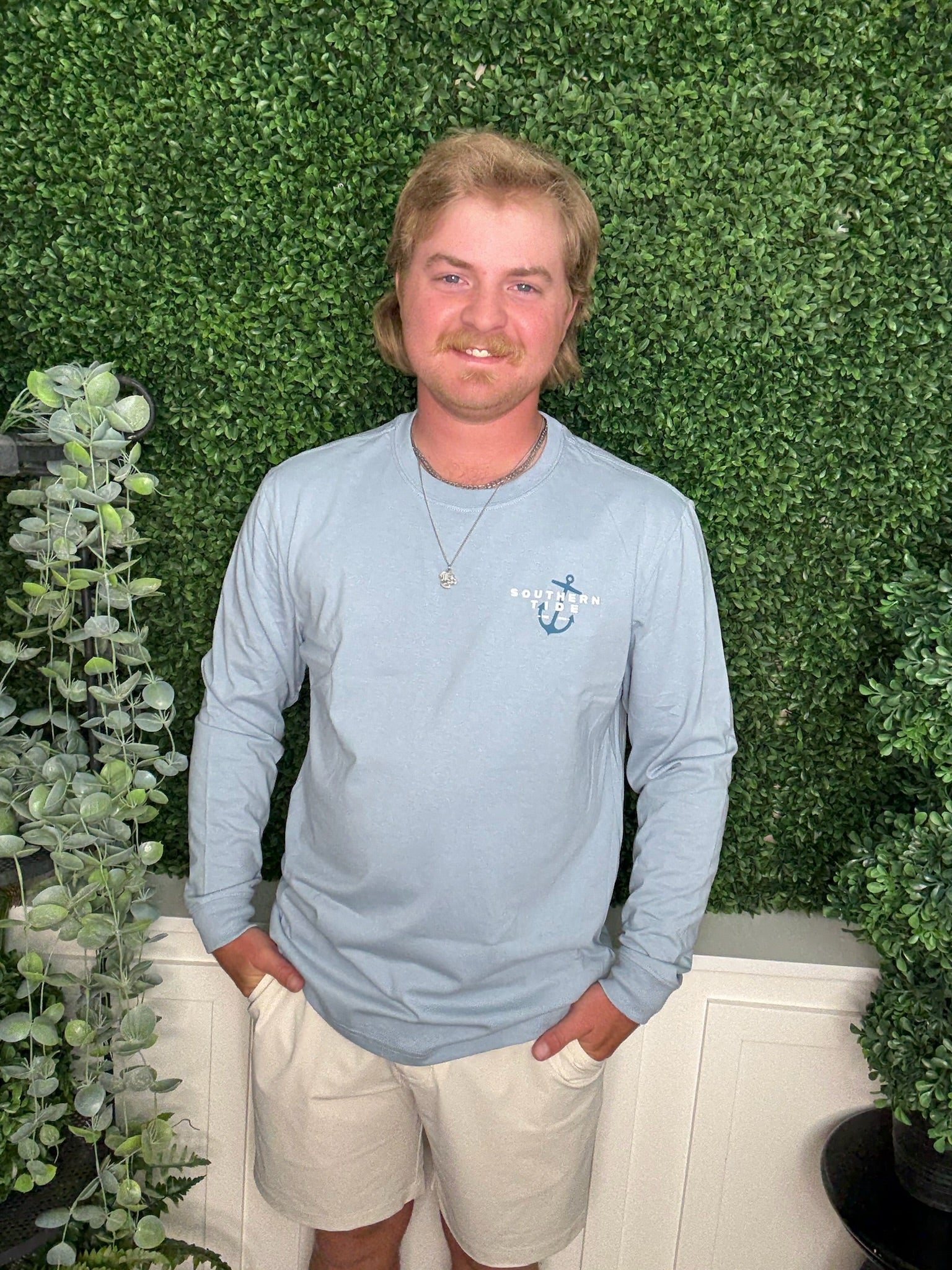 LS ST LOW COUNTRY TRAWLER TEE - TSUNAMI GREY