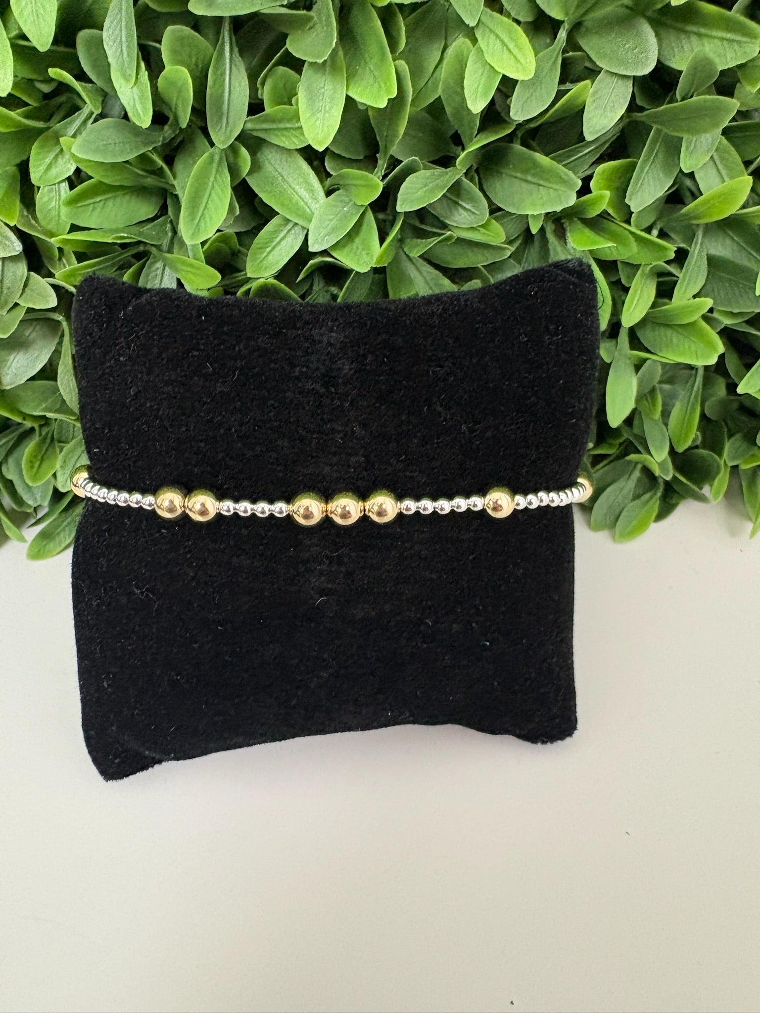 EXTENDS - HOPE UNWRITTEN 5MM BEAD BRACELET -MIXED METAL