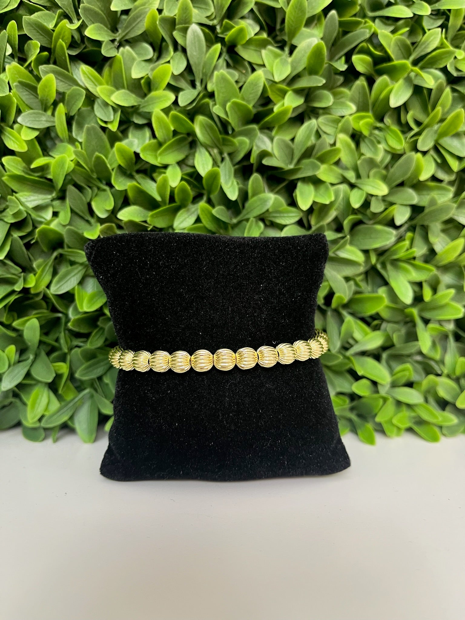 6MM GOLD BALL VINTAGE PUMPKIN BEAD