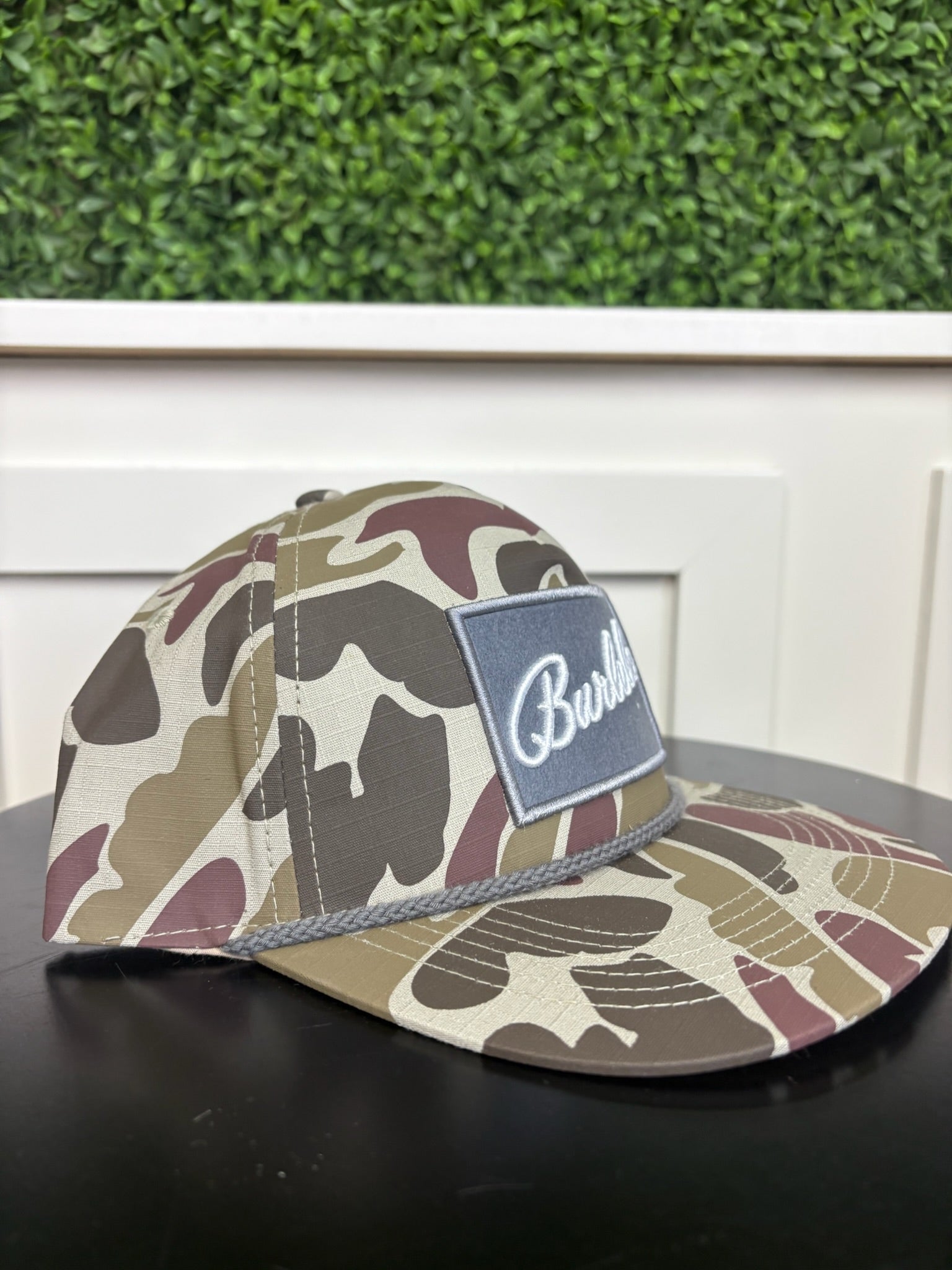 BURLEBO GREY PATCH CAP - CAMO
