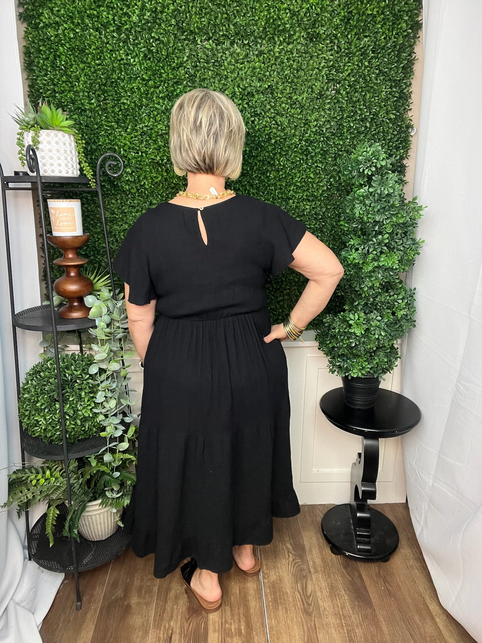 CRINKLE COTTON DRESS