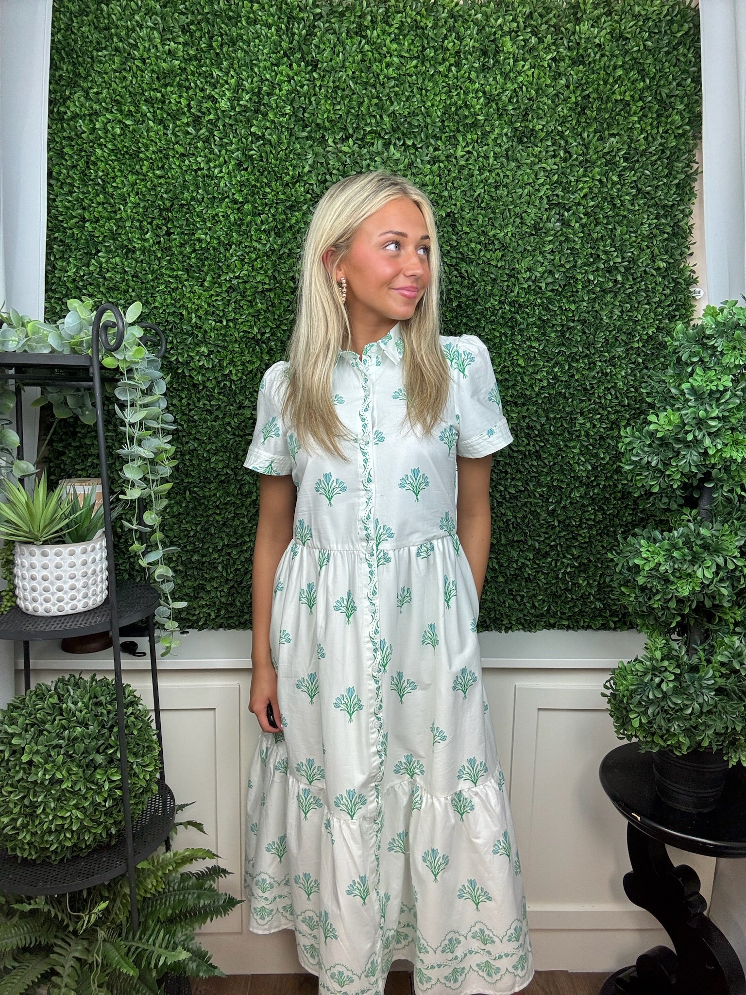 DRESS JEMA BELL BLOOMS BLUE