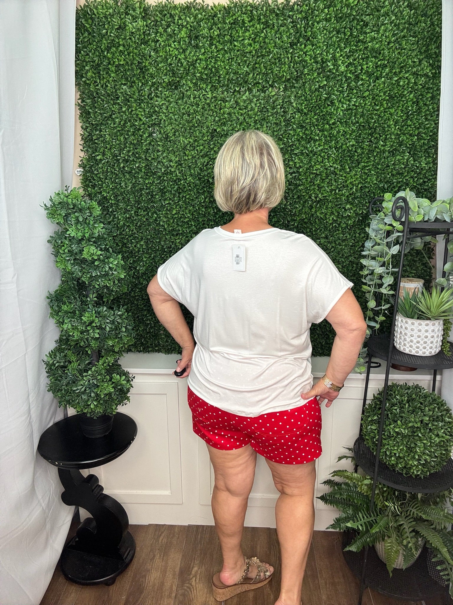 Retro Polka High-Waist Shorts