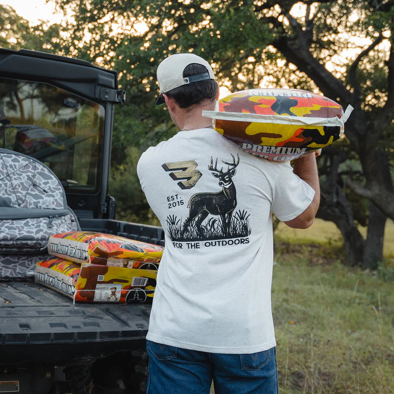 FOR THE OUTDOORS SS TEE - HEATHER OATMEAL