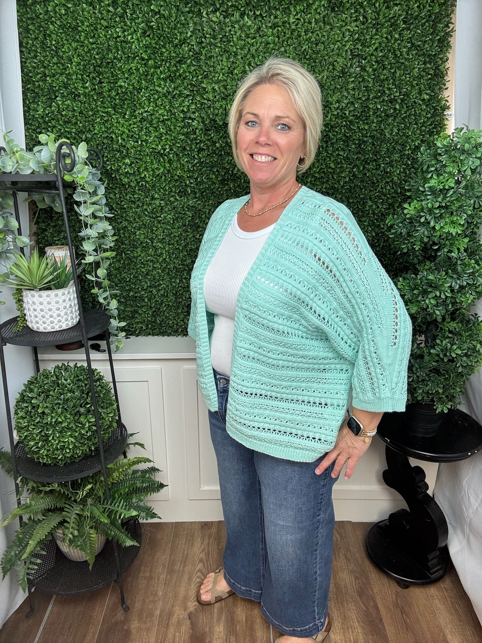 Lightweight Open Knit Cardigan