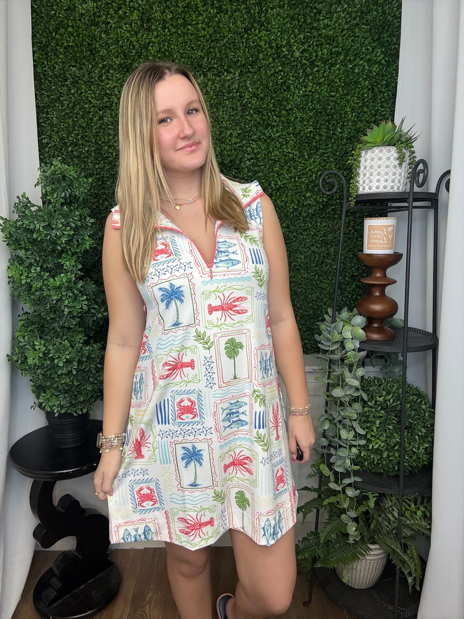 UPF ZIP DRESS - SEA PATCH