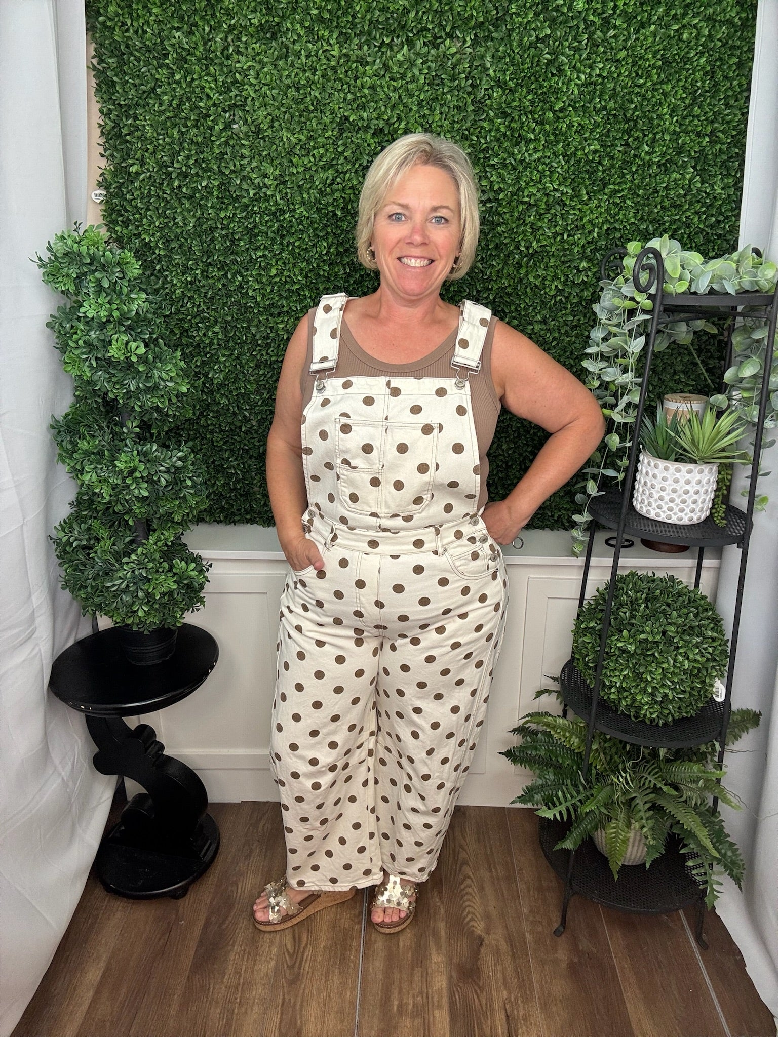 Polka Dot Overall Jumpsuit