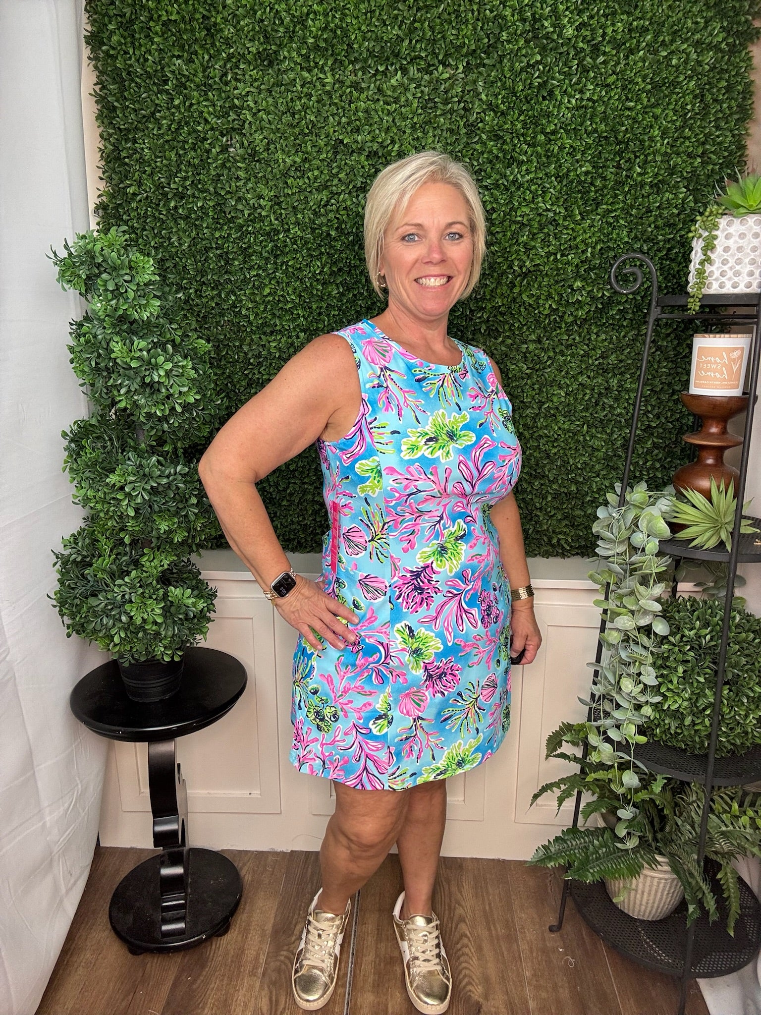 TRACEY DRESS WITH UNDER SHORTS - SKY