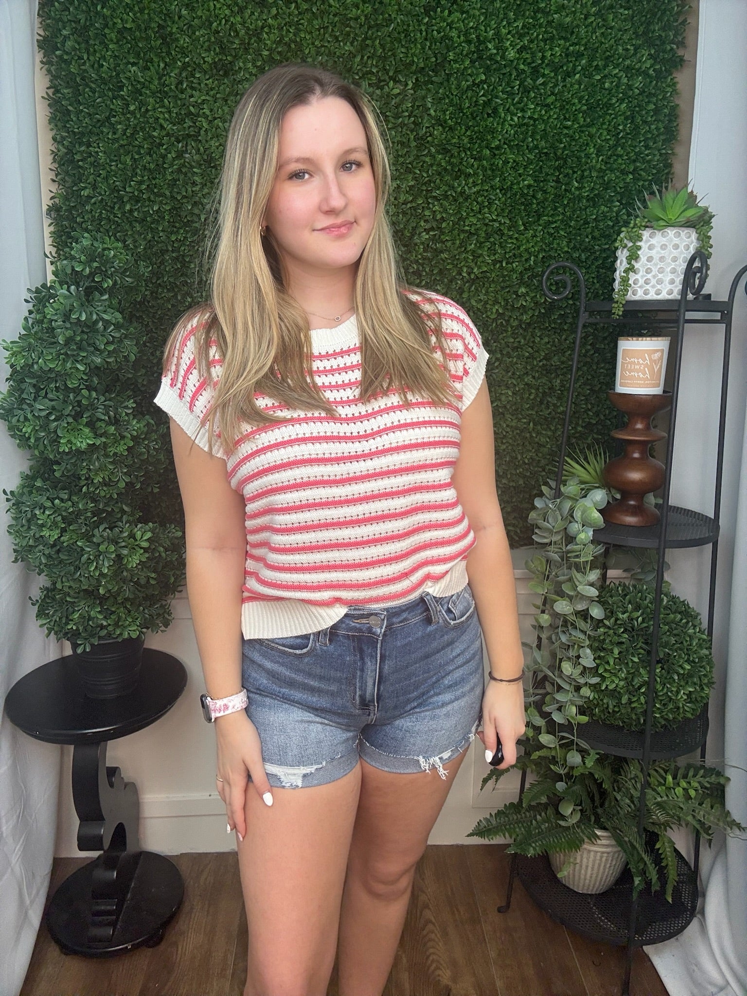 Candy Stripe Knit Top