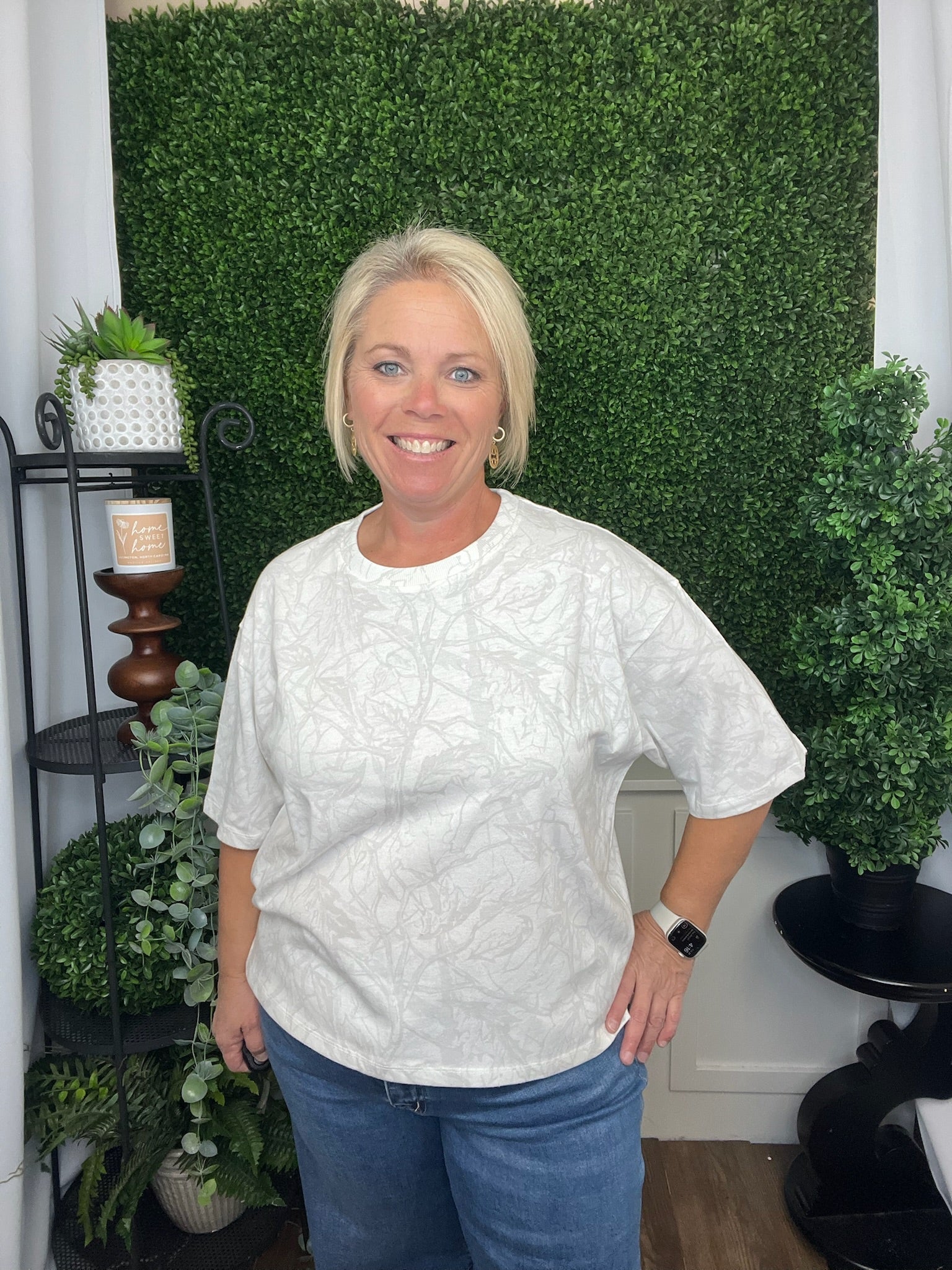 WOODLAND CAMO SS WAIST LENGTH TEE - ICE WOODLAND