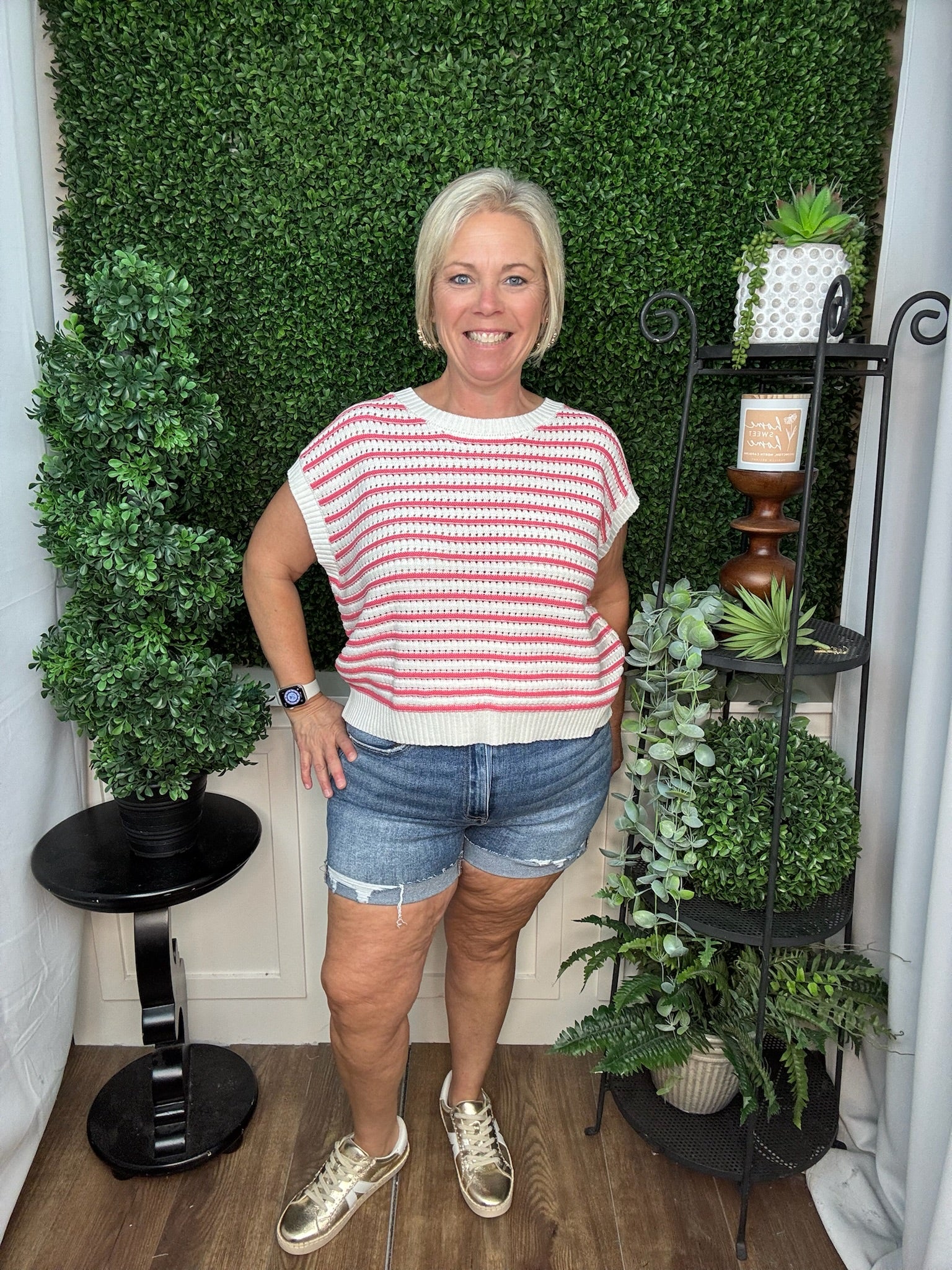 Candy Stripe Knit Top
