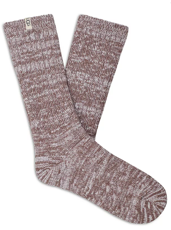 RIB KNIT SLOUCHY CREW SOCK - ALLSPICE