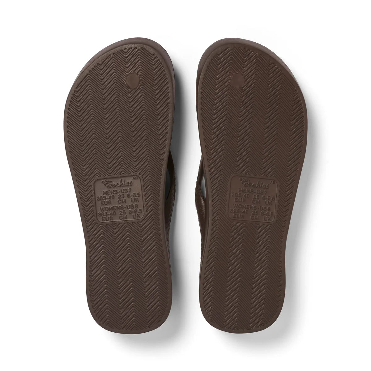 ARCH SUPPORT FLIP FLOPS -BROWN
