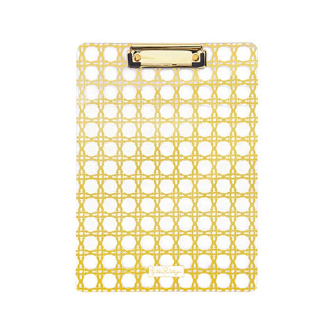 ACRYLIC CLIPBOARD GOLD CANING
