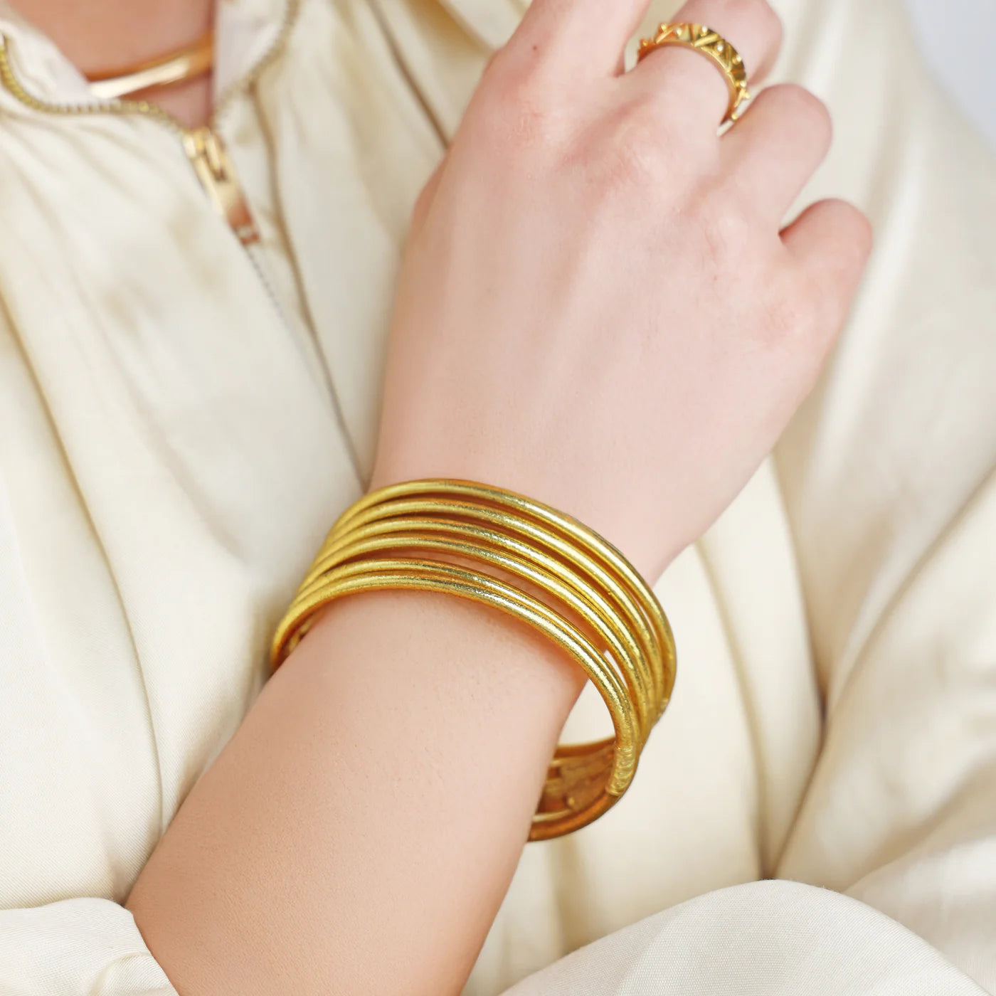AURA LUMINE ALL WEATHER BANGLES - SET OF 6