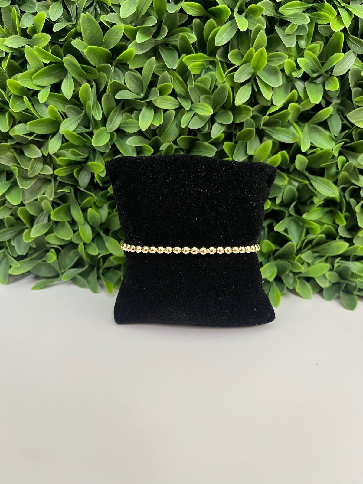 CLASSIC GOLD 4MM BEAD BANGLE main image 1