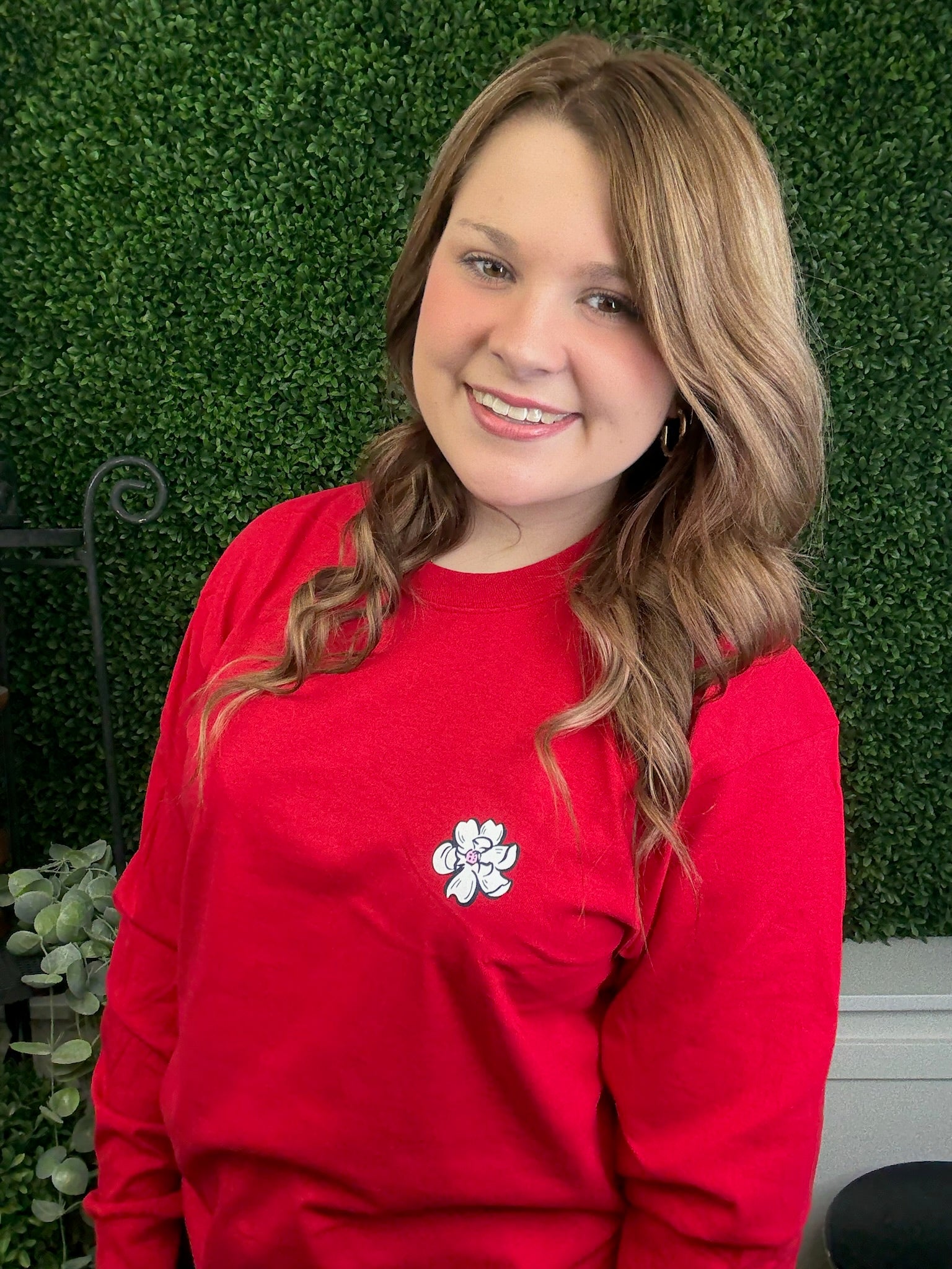 OH CHRISTMAS TREE LS RED