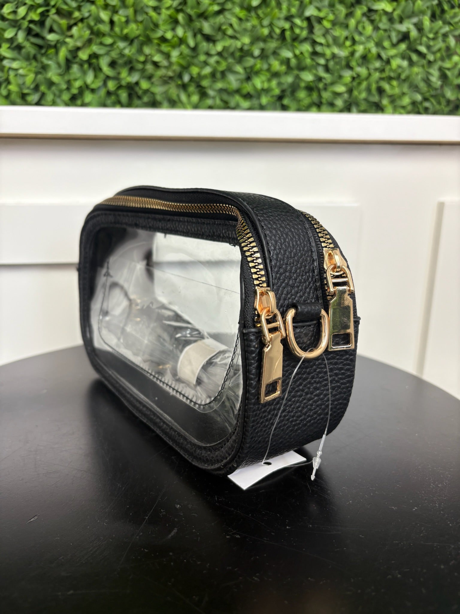 DOUBLE ZIP CLEAR CROSSBODY