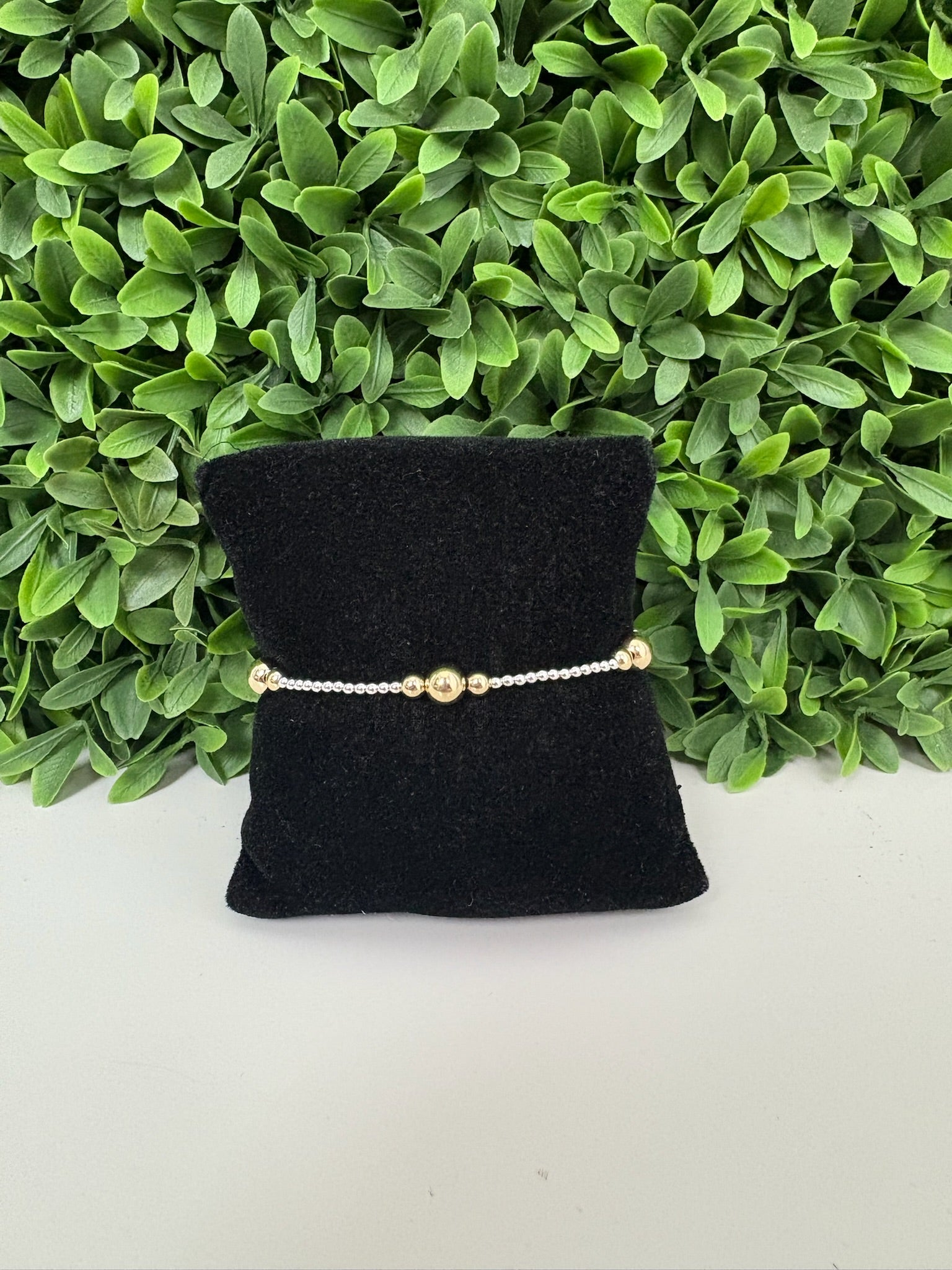 PURPOSE GOLD 6MM BEAD BRACELET - MIXED METAL