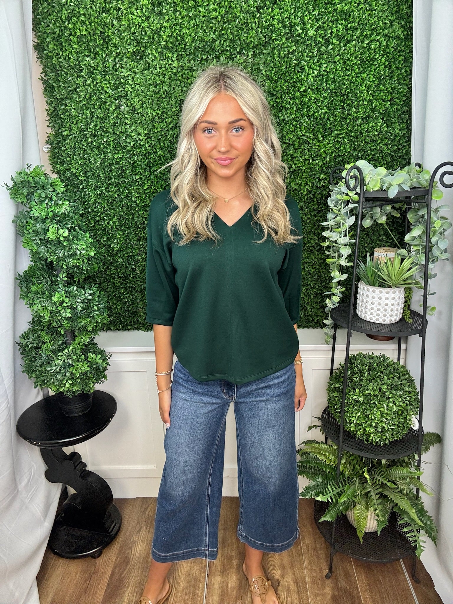Minimalist V-Neck Relaxed Fit Blouse