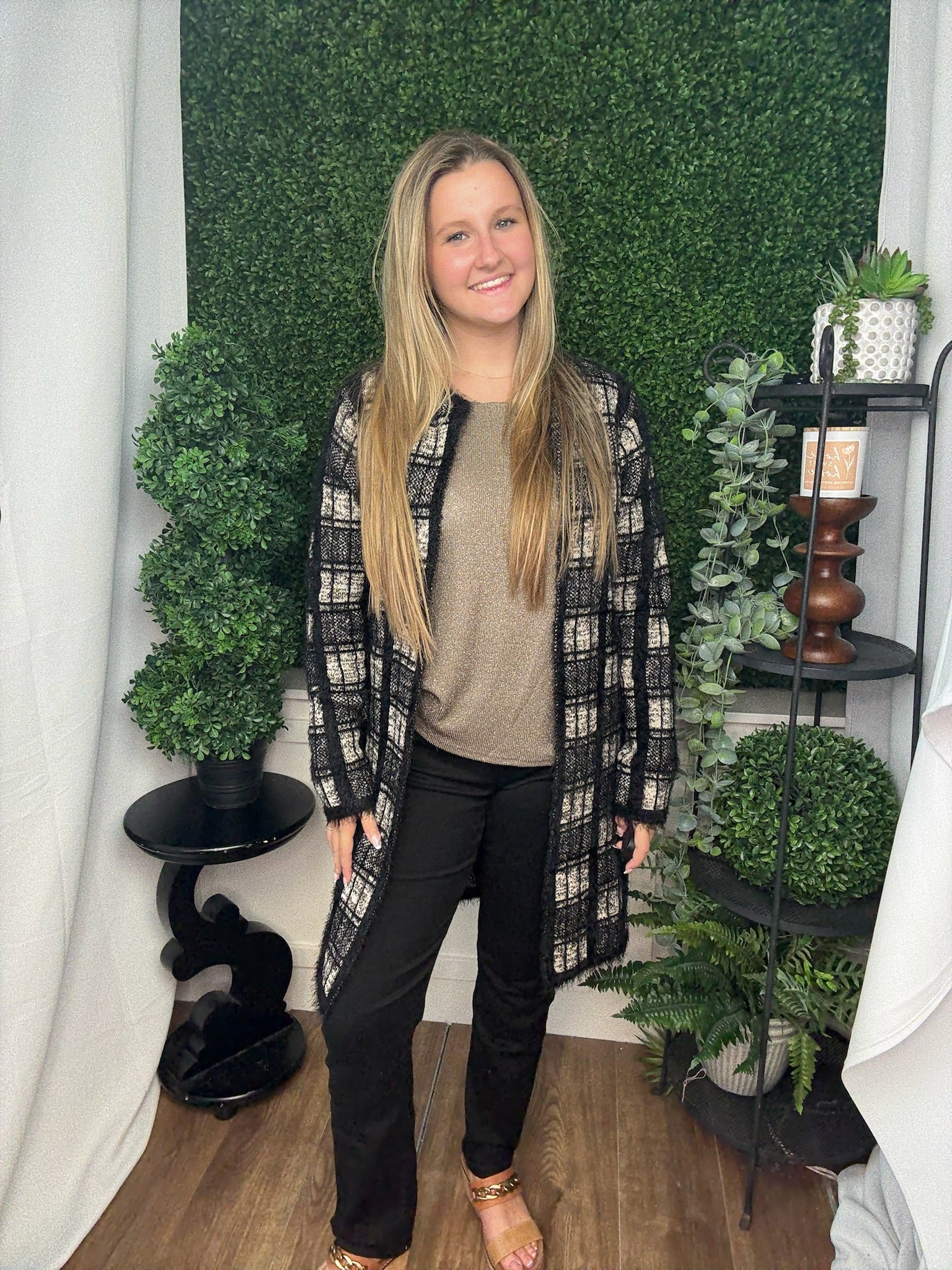 ELIANA MOHAIR BRUSHED OPEN CARDIGAN